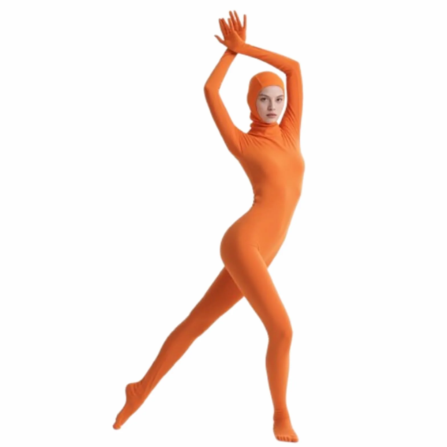 Niewidoczny kombinezon dla dorosłych, rozciągliwy trykot na Halloween, cosplay, ubrania, stroje, kostium na całe ciało, spandeks, otwarta twarz, body