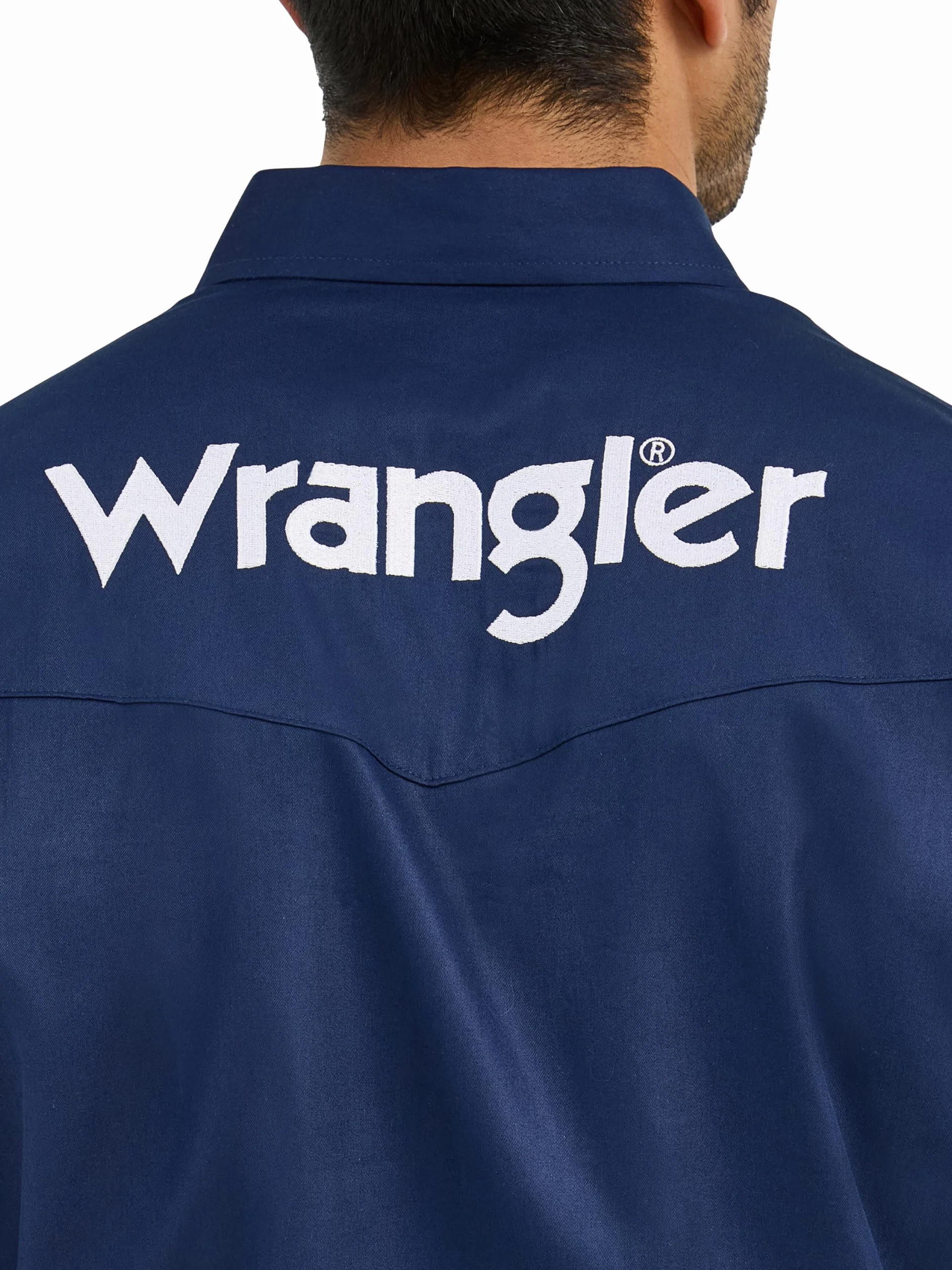 Wrangler Koszula na guziki Mężczyźni Men's Logo Two Pocket Sleeve Shirt (1 w zestawie)