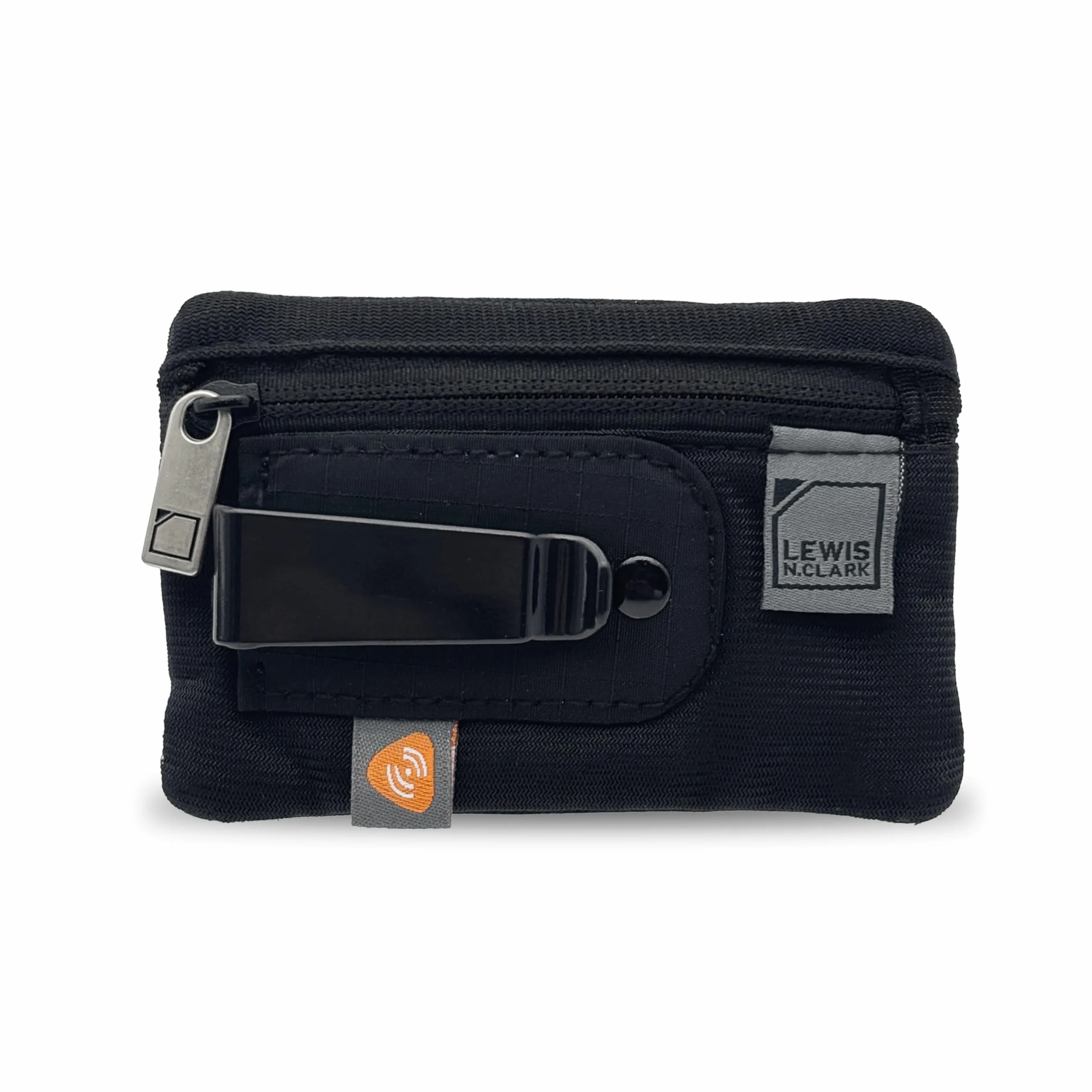 Lewis N Clarks Blokowanie RFID klips do przechowywania, czarny spersonalizowany wzór, czarny