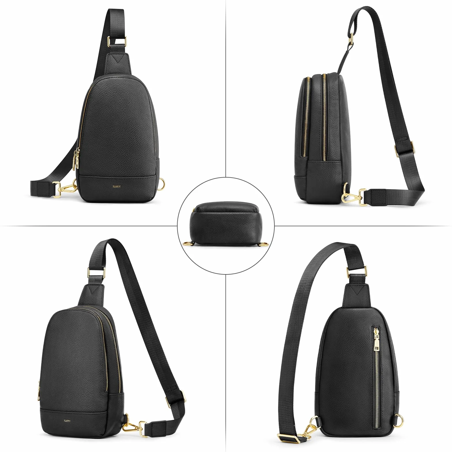 Kattee Torba na ramię dla kobiet, na ramię, miękka skóra, nerka dla kobiet, mała torba crossbody, z blokadą RFID