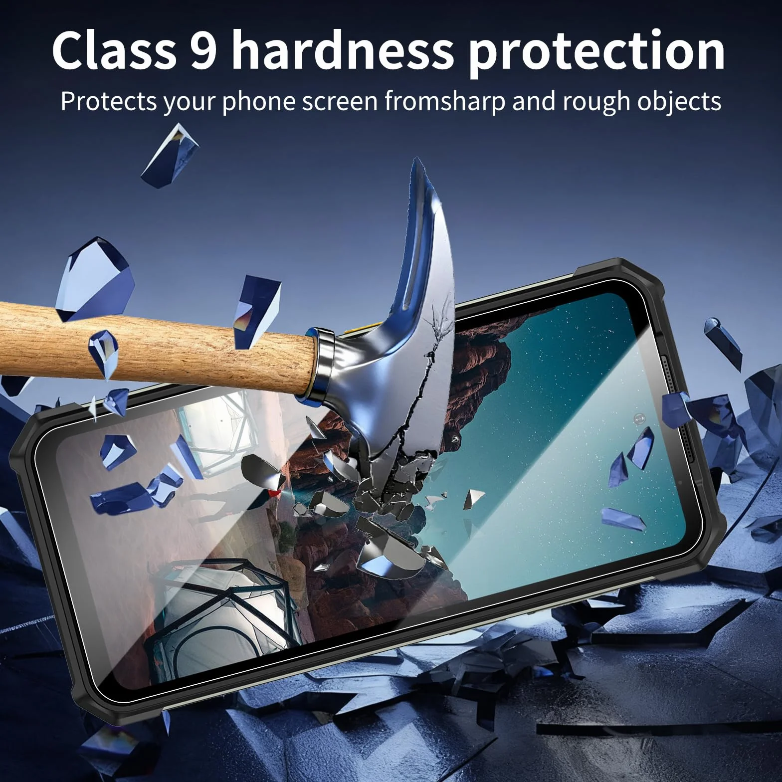 3-pak szkła pancernego do Ulefone Armor 24, bez zarysowań, twardość 9H, ultratrwałe, bez pęcherzyków powietrza, folia ochronna na wyświetlacz HD, odporne na uderzenia