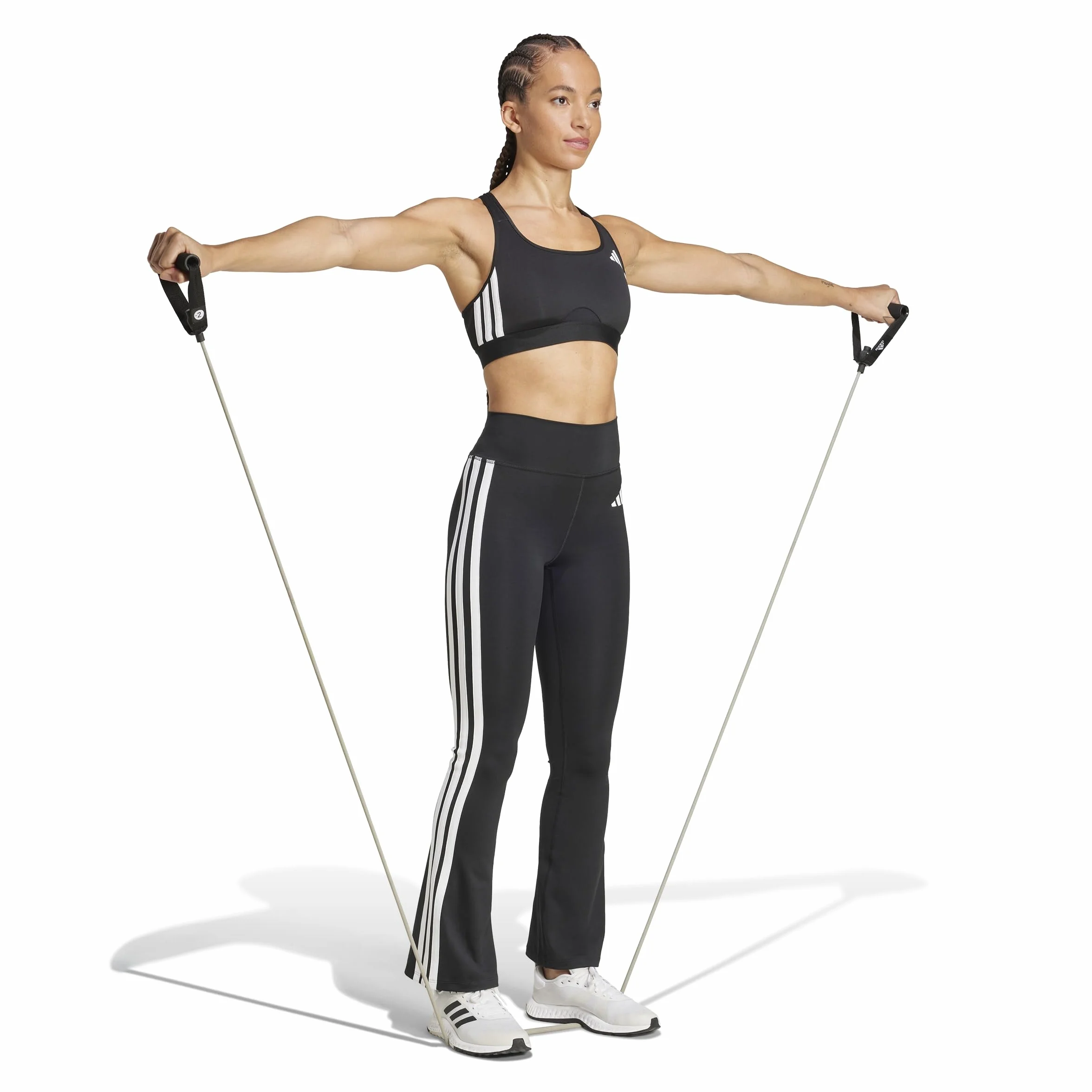 adidas Optime Essentials 3 Stripes Flared Leggings - Rajstopy (1/1) Kobiety