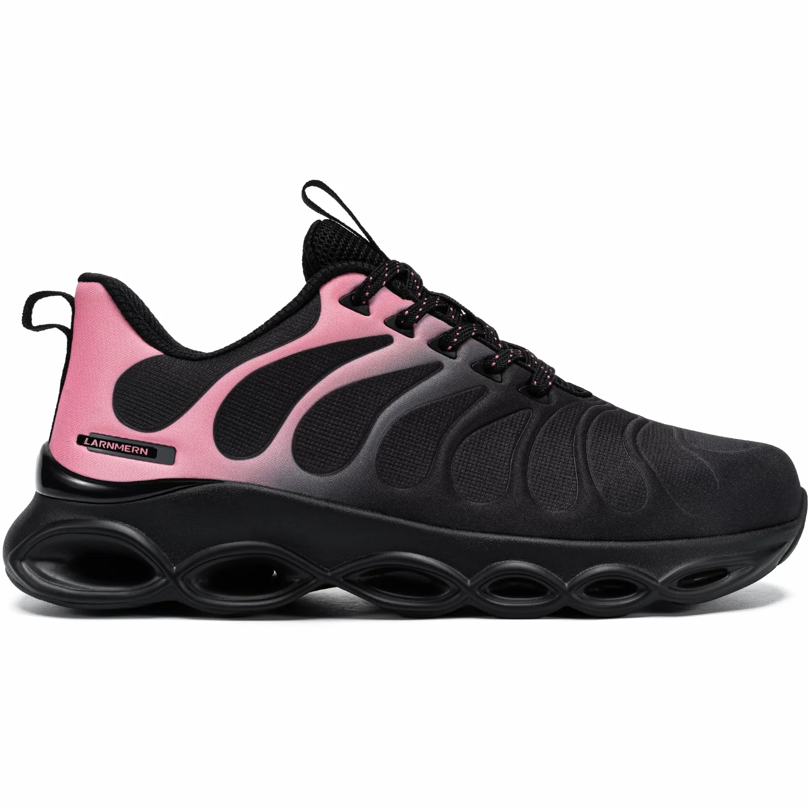 LARNMERN Buty sportowe ze stalowym noskiem, męskie, ochronne, damskie, lekkie buty ochronne, amortyzacja, moda, oddychające, wygodne buty robocze, 35-40, Brzoskwiniowy Róż, 37 EU