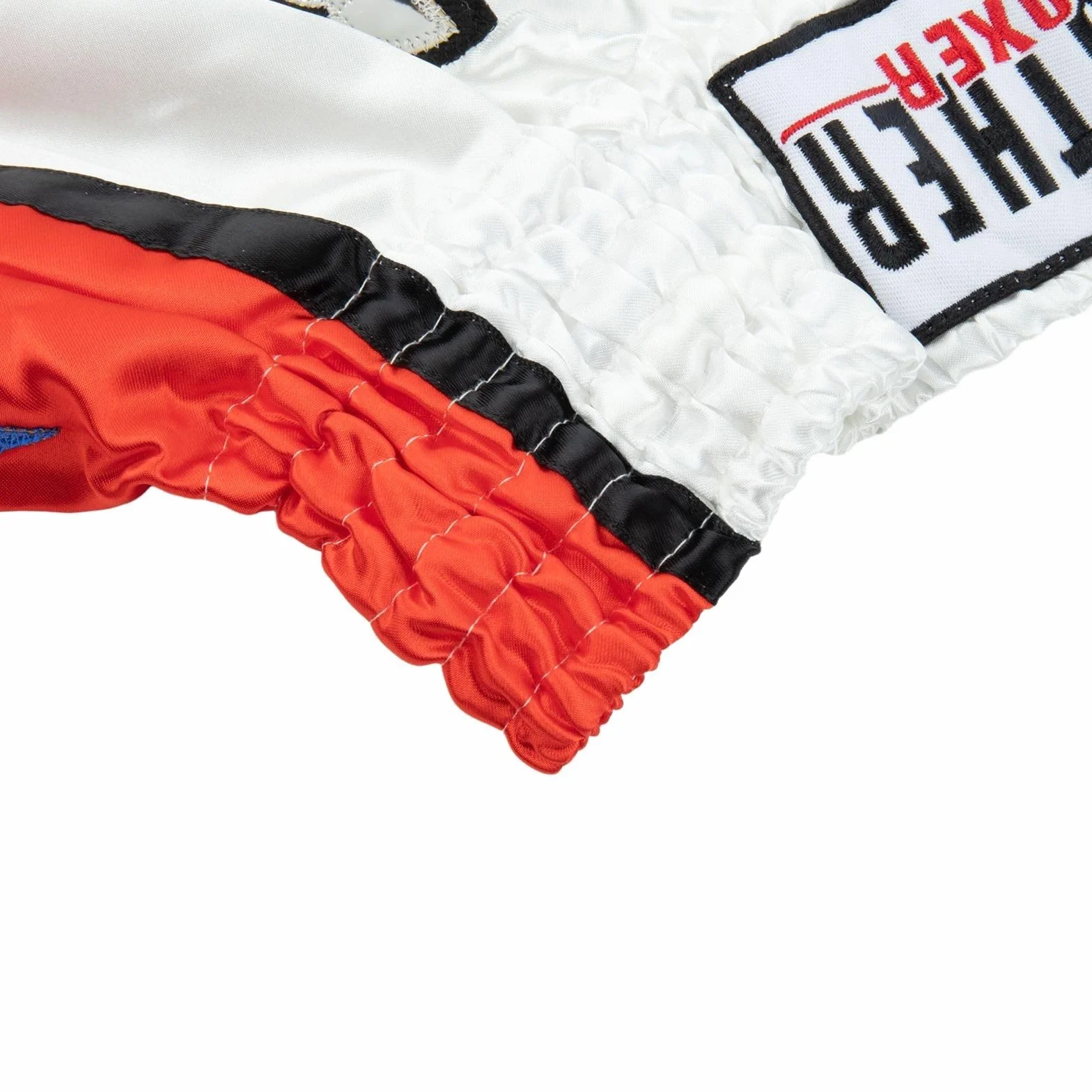 Zilimontt Unisex Muay Thai spodenki walki, sportowe spodenki z nadrukiem, do boksu muay thai, MMA, kickboxingu, spodenki MMA, odzież, klatka treningowa, walka, grappling, wojenne, M białe