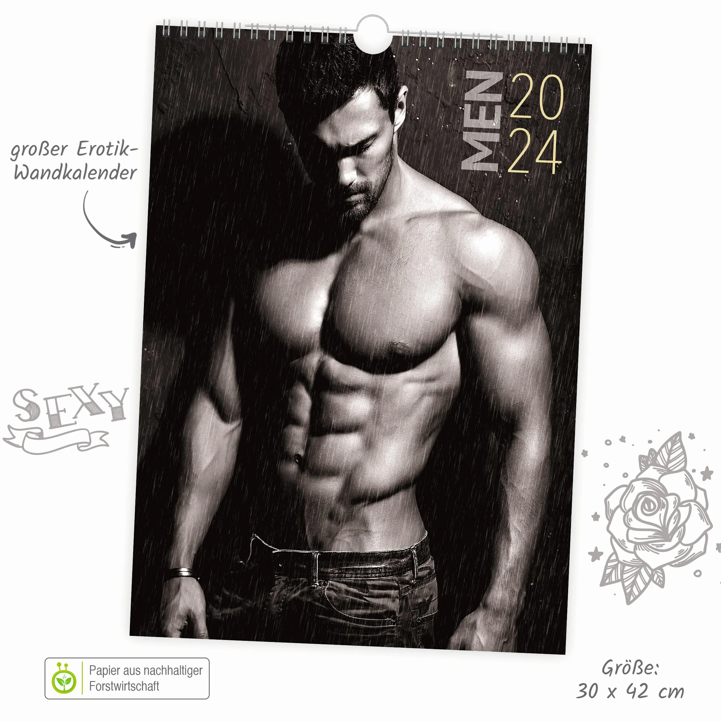 Trötsch Erotikkalender Men 2024: Erotikkalender Aktkkalender Erotik Kalender