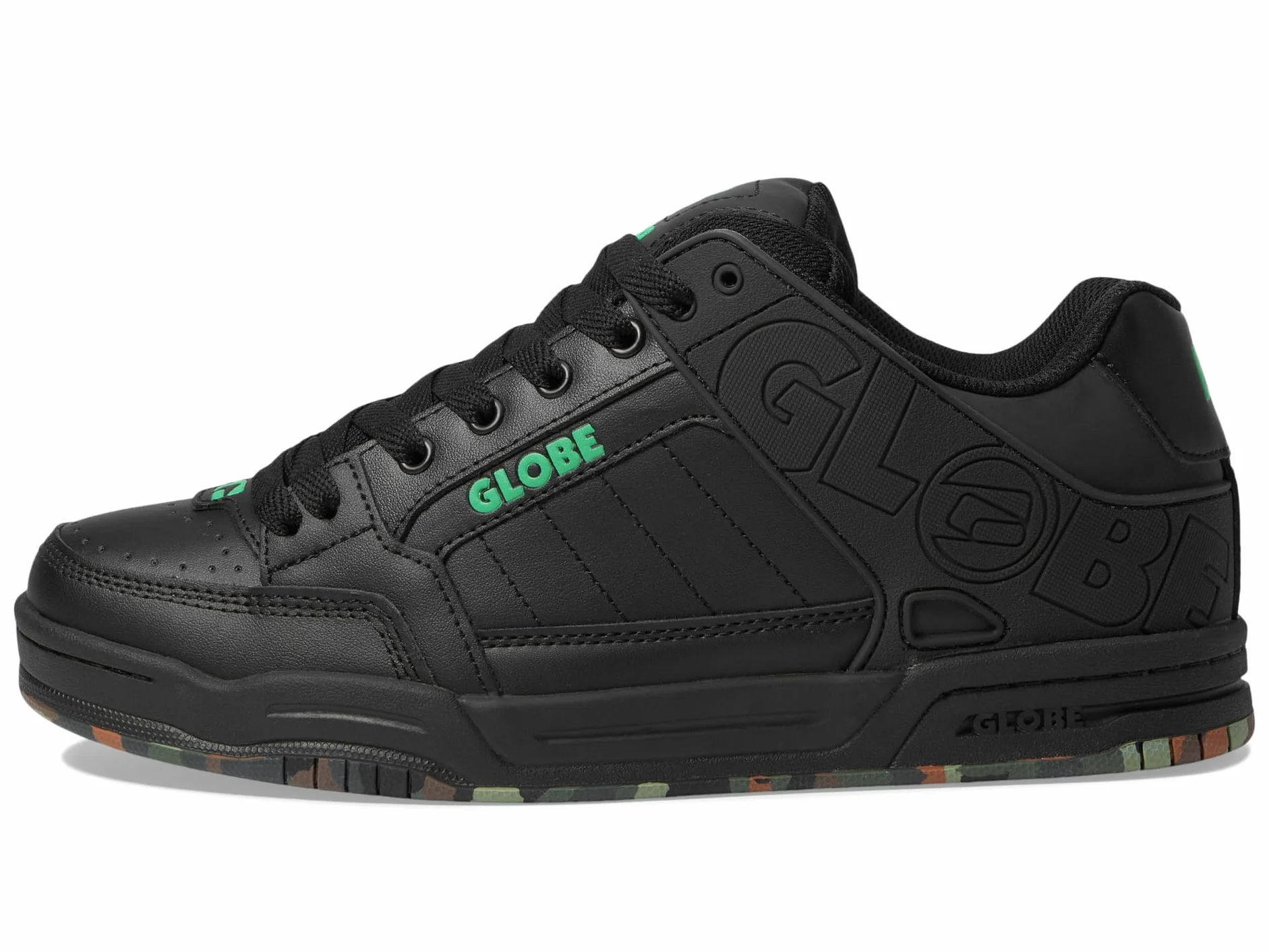 Męskie buty skate - profesjonalne buty do deskorolki Tilt - czarny/zielony/mozaikowy