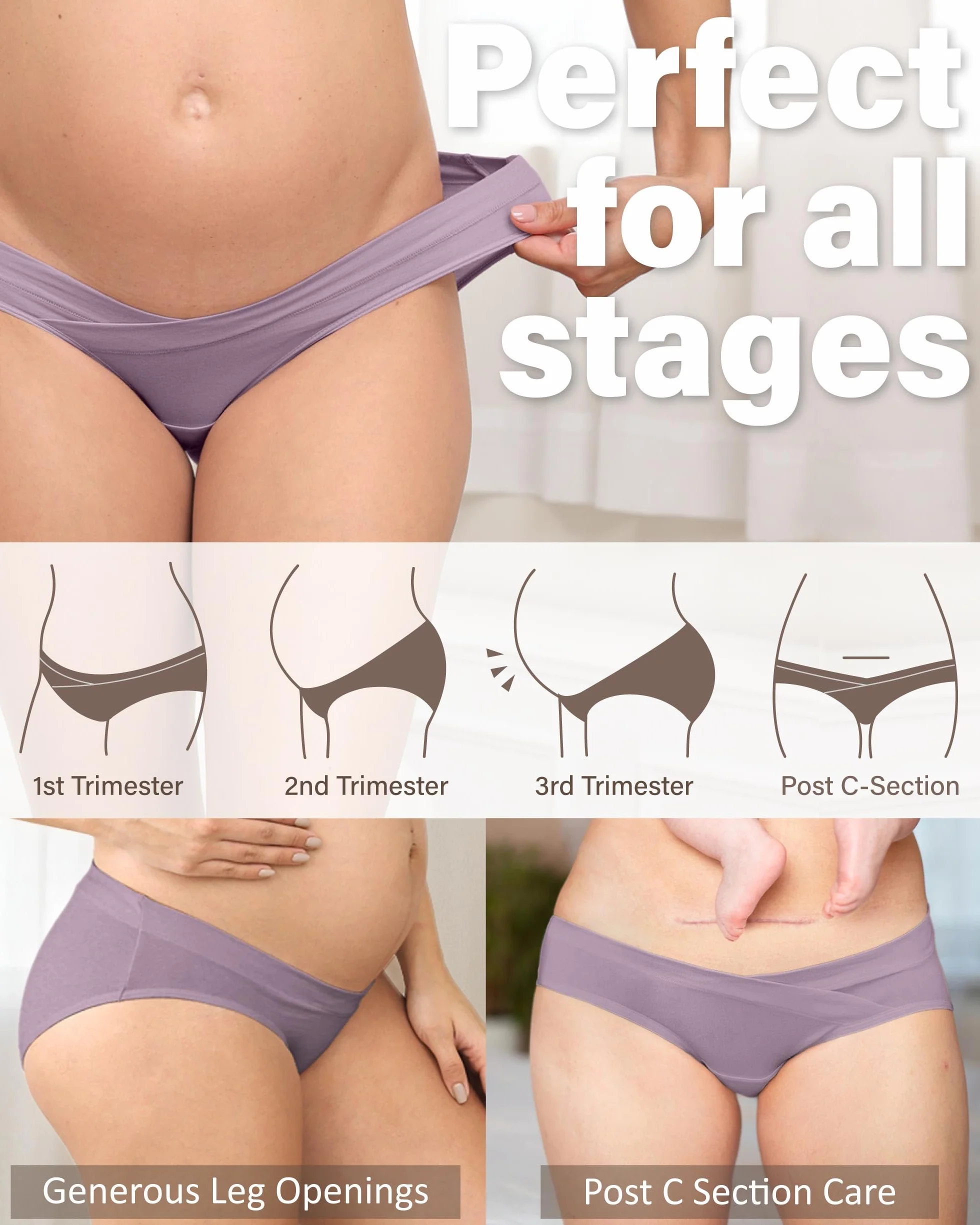 Intimate Portal Majtki Ciążowe Crossover Bikinis Pod Brzuch Bielizna Ciążowa Poporodowa