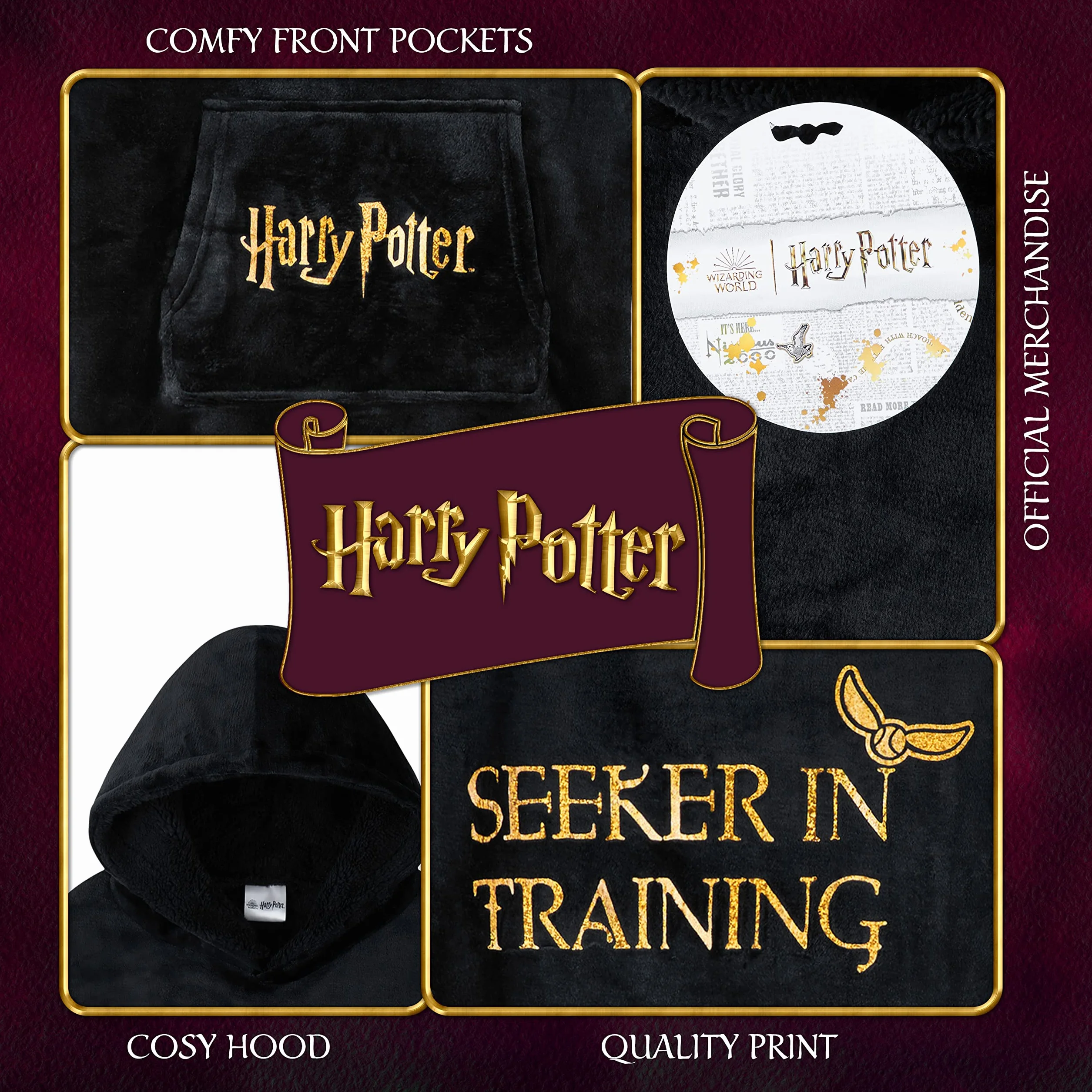 Harry Potter Bluza polarowa dziewczęca, bluza szlafrok, koc dla dziewczynek