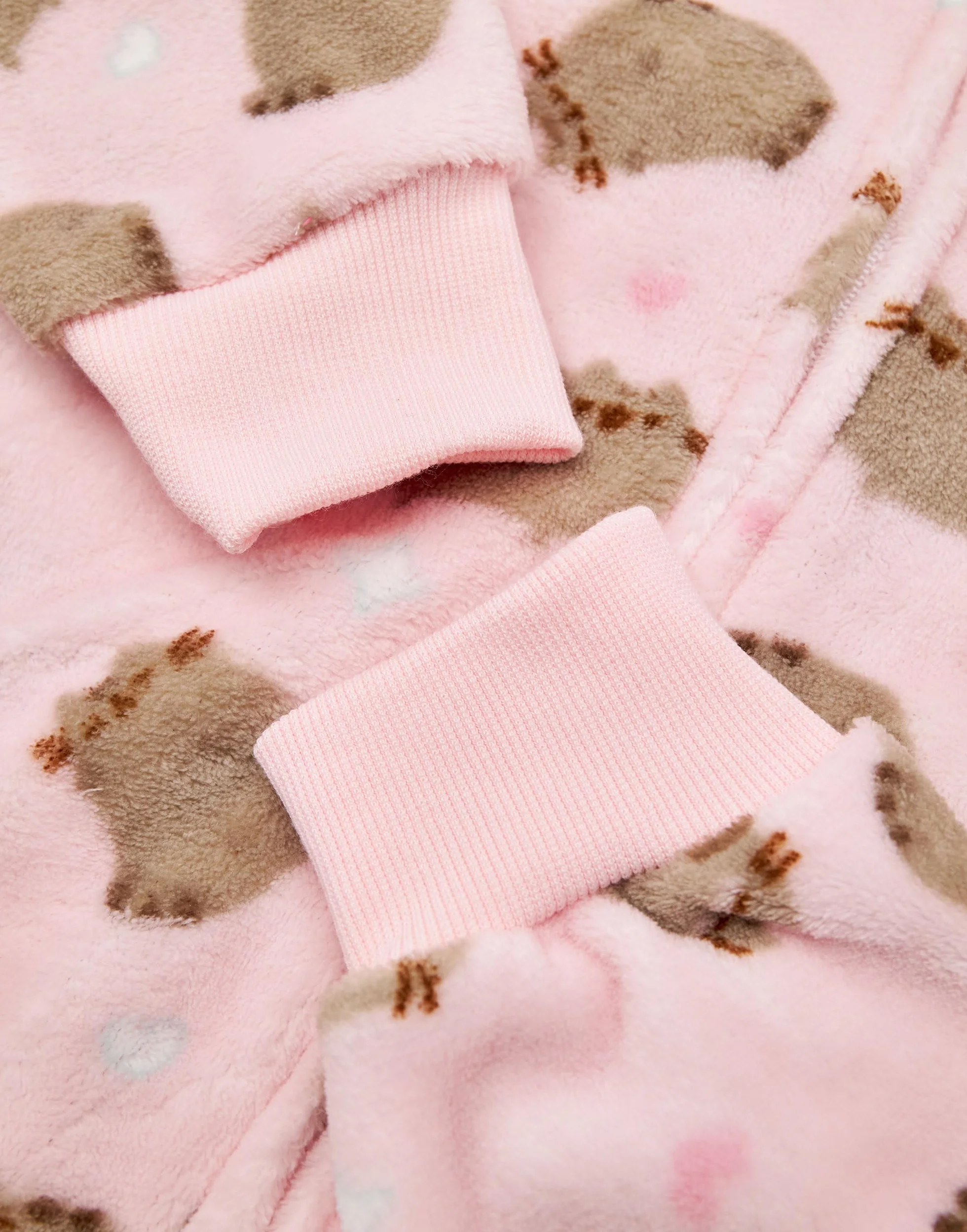 Pusheen Onesie Dziewczece Dres Dla Dzieci Różowy Lub Brązowy Kot Piżama Polar