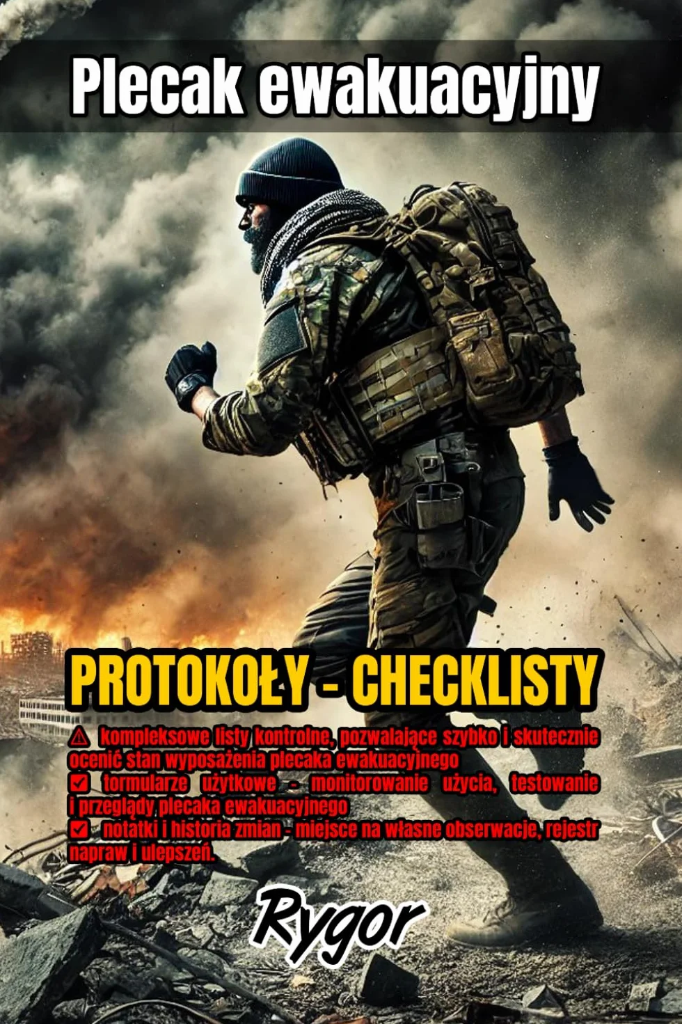 Plecak ewakuacyjny. Protokoły i checklisty