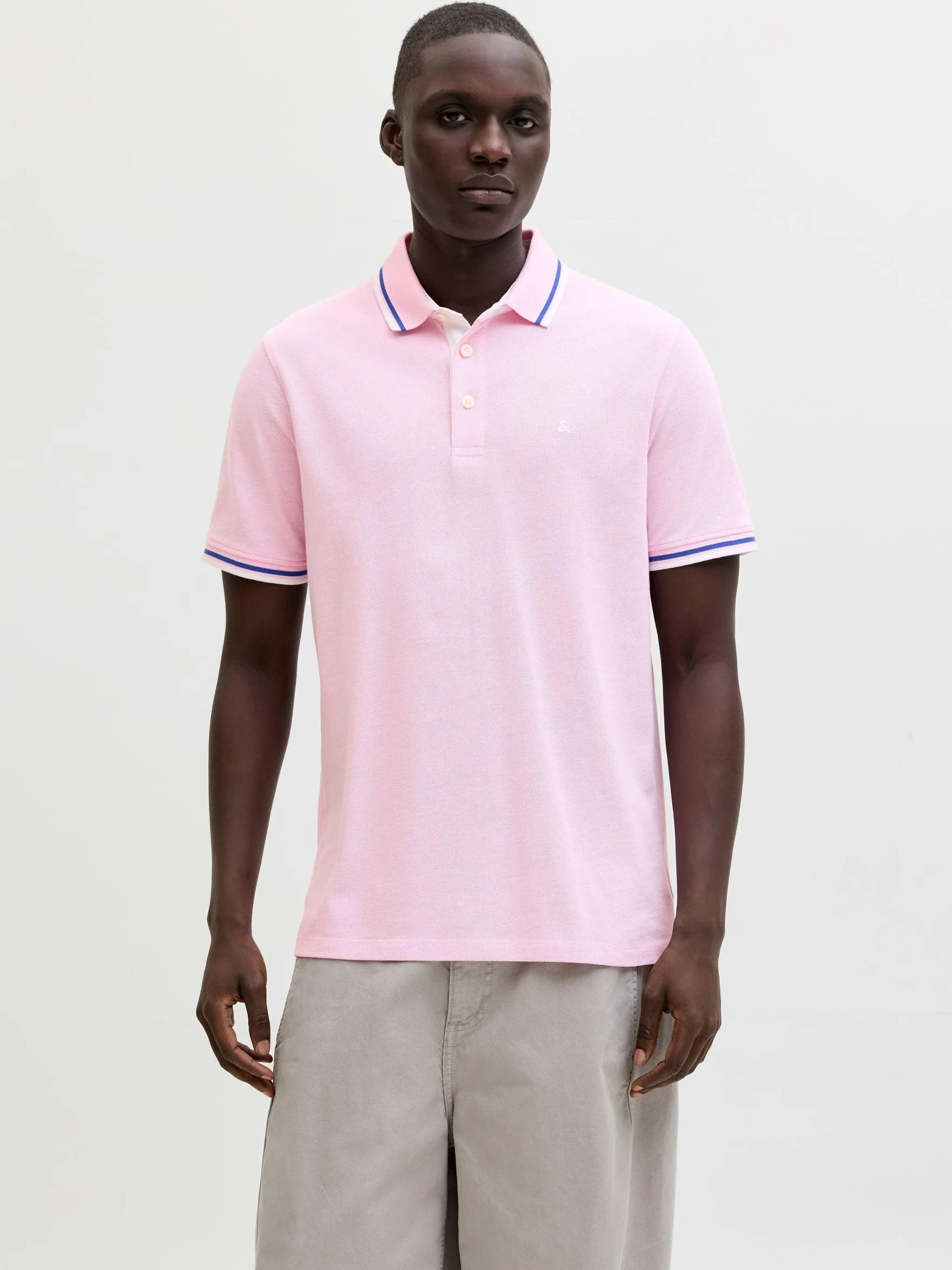 JACK & JONES Jjepaulos Polo Ss Noos, pryzm Pink, L