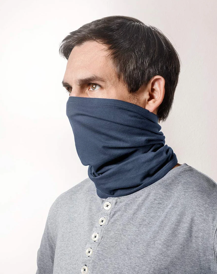 Livinguard Tube Mask Lite | komin zimowy, chusta na szyję do biegania, jazdy na rowerze, dla mężczyzn i kobiet, wielofunkcyjna, ocieplacz na szyję, ciepły polar, wiatroszczelny, ocieplacz na szyję, czarny