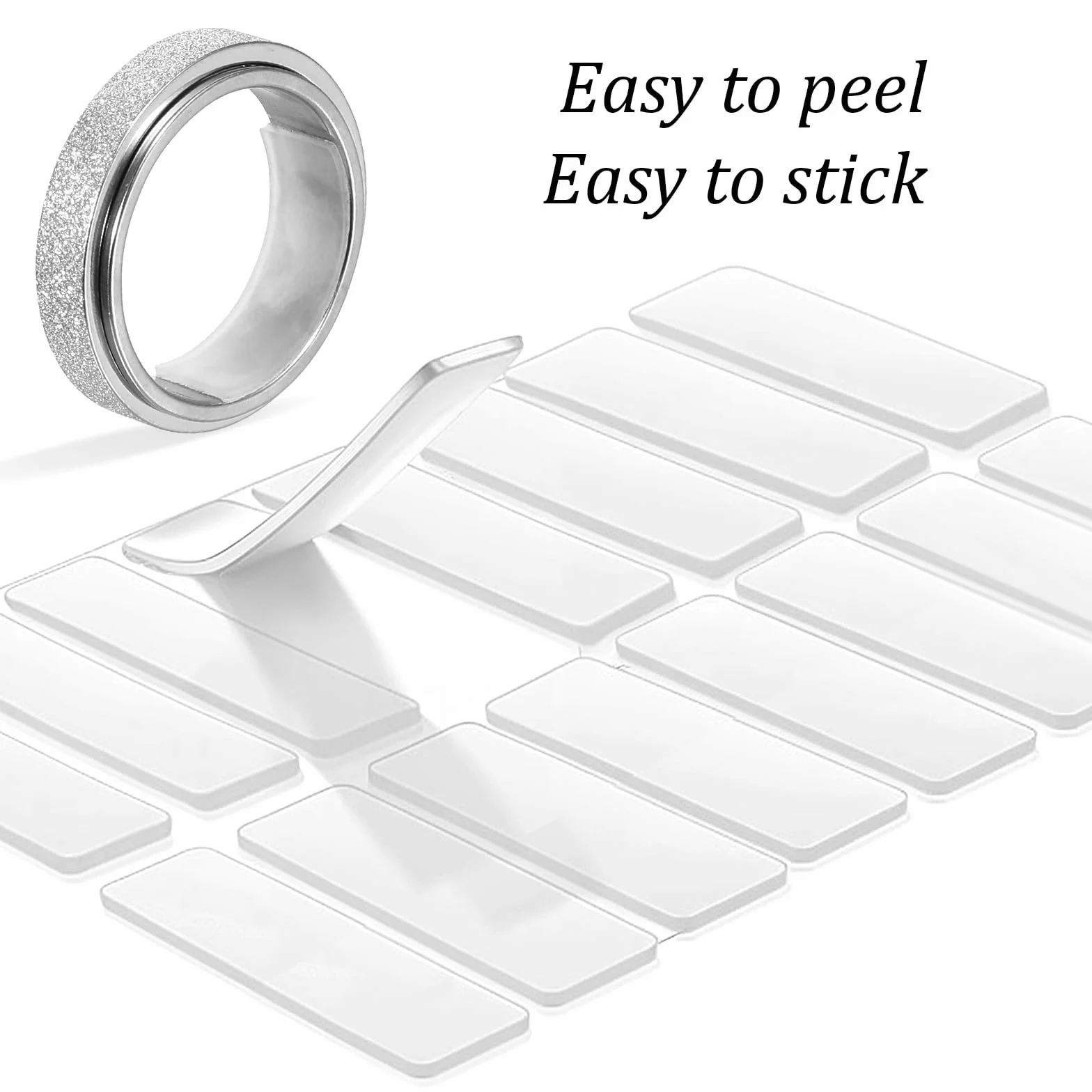100 sztuk pomniejszających pierścionków, niewidoczne, silikonowe, do zmniejszenia rozmiaru pierścionków, do zmniejszenia rozmiaru pierścionka (6 x 20 mm)