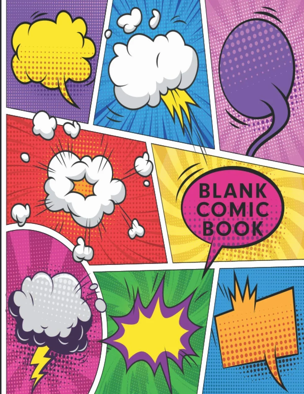Blank Comic Book: Stickers blank comic book gift for kids 6-8 years