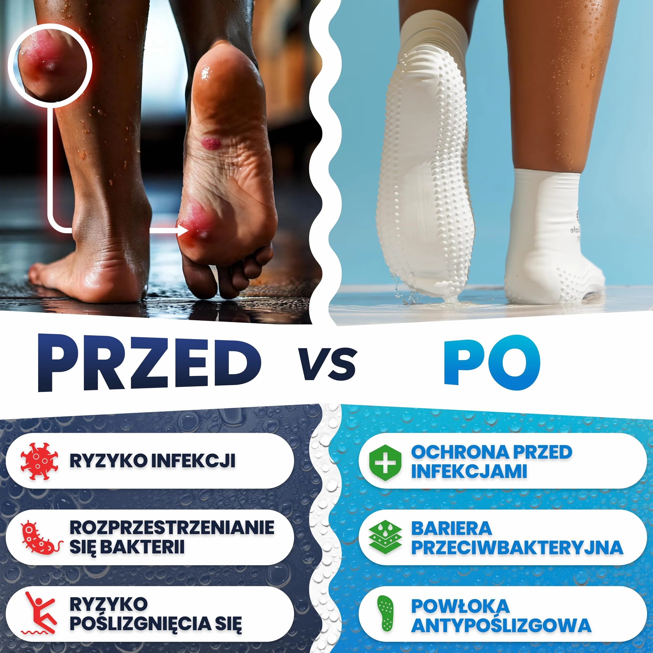 Lateksowe skarpetki do pływania dla dorosłych i dzieci – unisexowe skarpetki do pływania chroniące przed kurzajkami