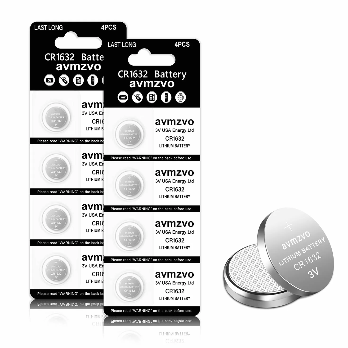 CR1632 bateria guzikowa 3 V, litowe baterie guzikowe CR 1632, 8 sztuk
