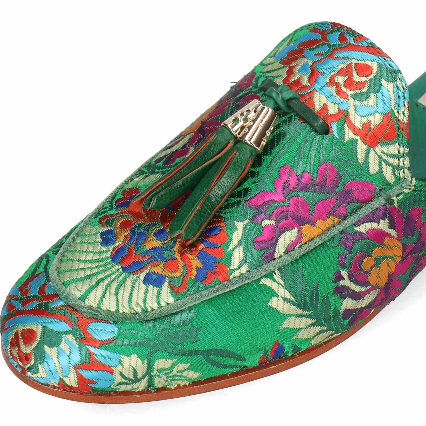 Melvin & Hamilton Kobiety Scarlett 2 Korela Green TasselButy typu mule