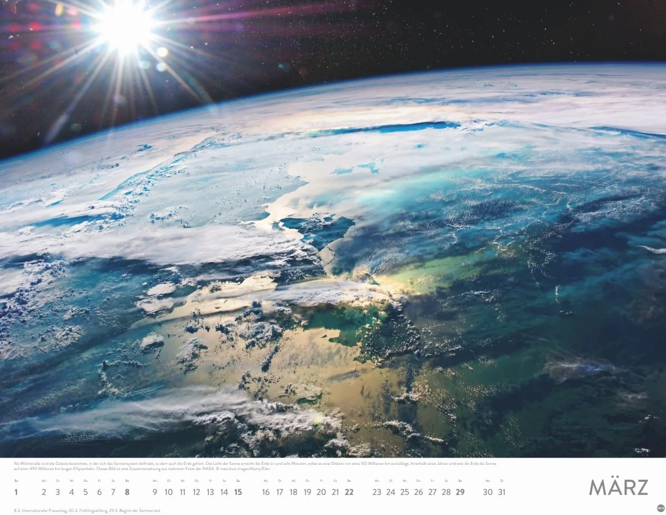 Das Universum Posterkalender 2026: Fotokalender mit Spiralgalaxien und Nachbarplaneten. Wand-Kalender 2026 Posterformat mit Fotos unter anderem vom Hubble-Weltraumteleskop.