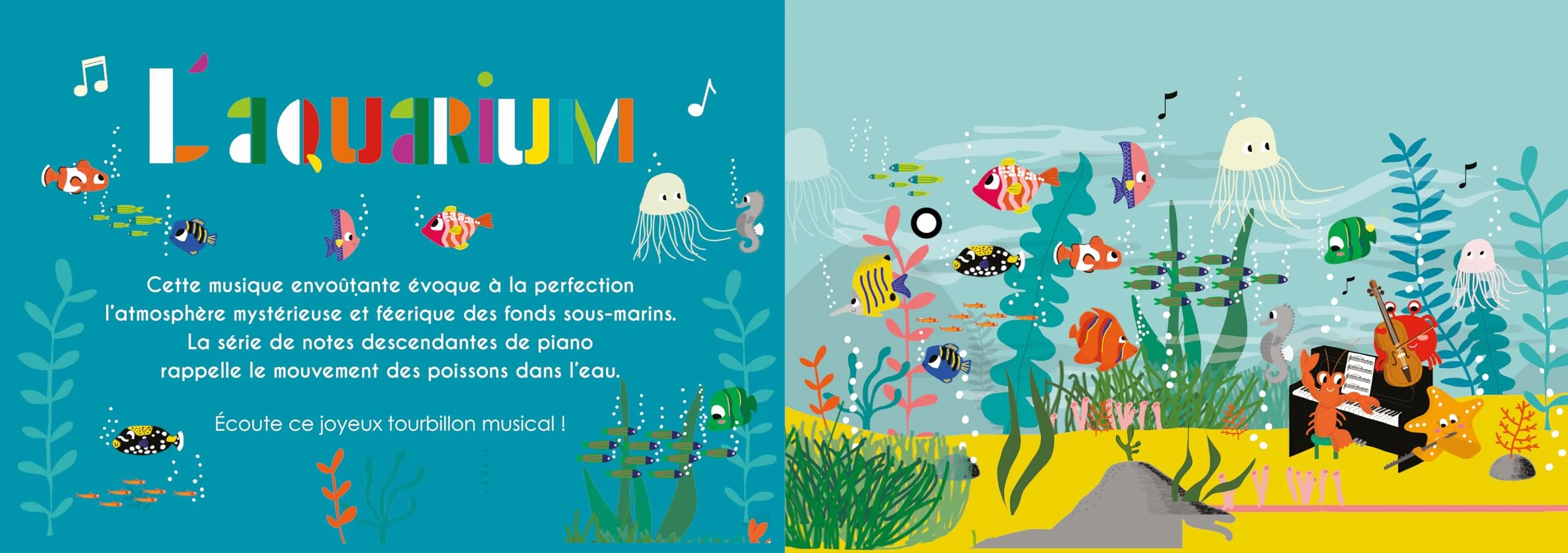 Mon livre musical Le carnaval des animaux de Camille Saint-Saëns: Livre sonore bébé dès 6 mois avec grandes piles AAA alcalines incluses
