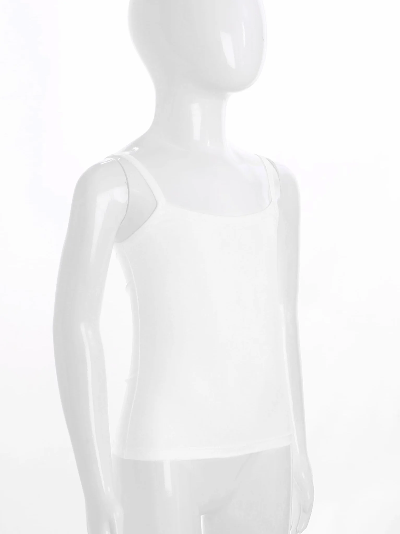 Jugaoge Dziewczęcy letni tank top z ramiączkami Basic jednokolorowe podkoszulki bawełniane koszule podkoszulki podkoszulki podkoszulki podkoszulek