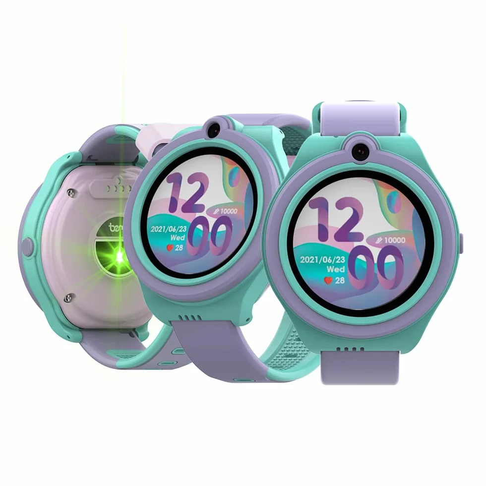 Bemi Linko Smartwatch Dziecięcy LTE GPS Fioletowy - Nagroda Designu 2023, Termometr, Monitor Tętna, Wodoodporny