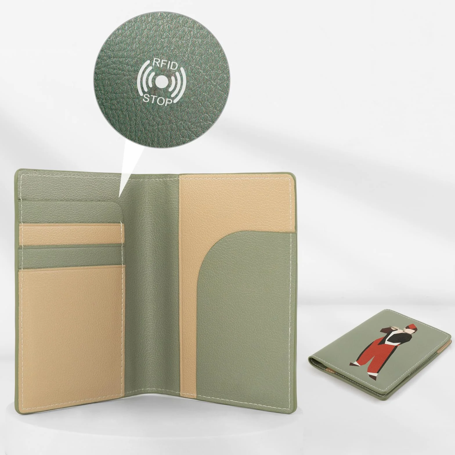 Lychii Etui na paszport, minimalistyczny design estetyczny, ultra cienkie etui na paszport z ekoskóry Lychii, organizer dokumentów podróżny dla kobiet/mężczyzn, Minimalistyczny