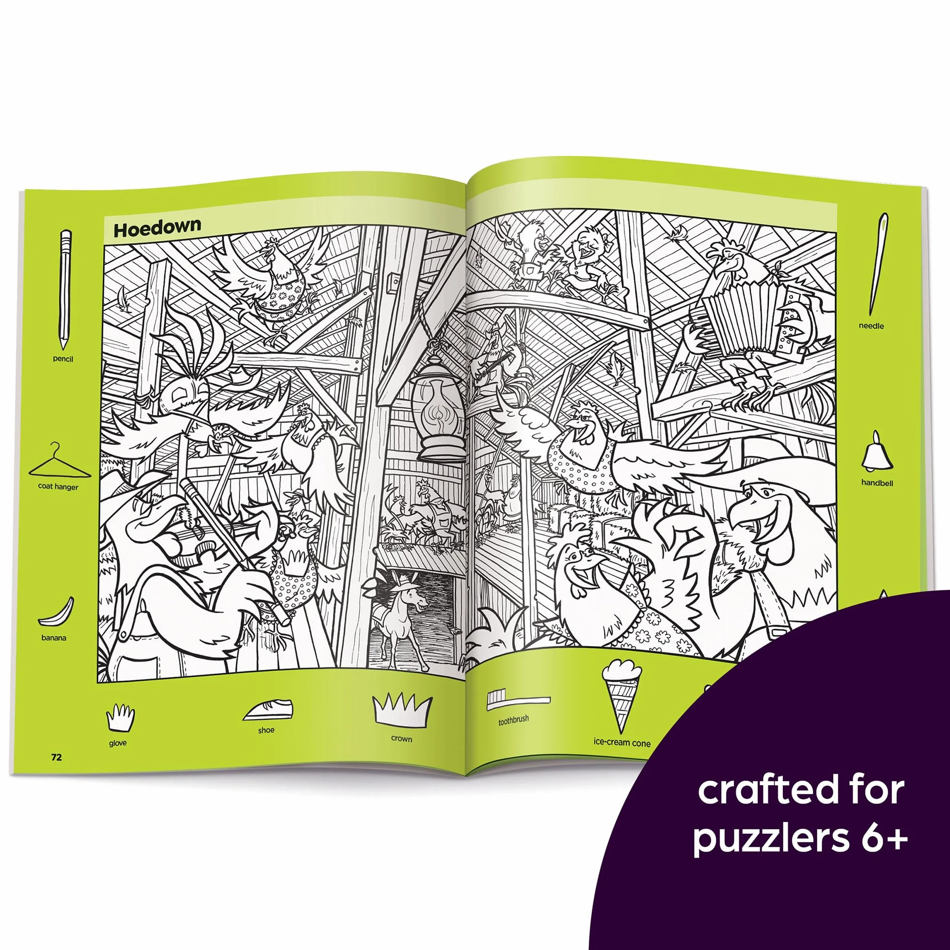 Farm Puzzles: Ultimate Farm Picture Puzzle Book with Over 1,200 Objects to Seek and Find, Farm-Themed Activity Book for Kids 6 and Older