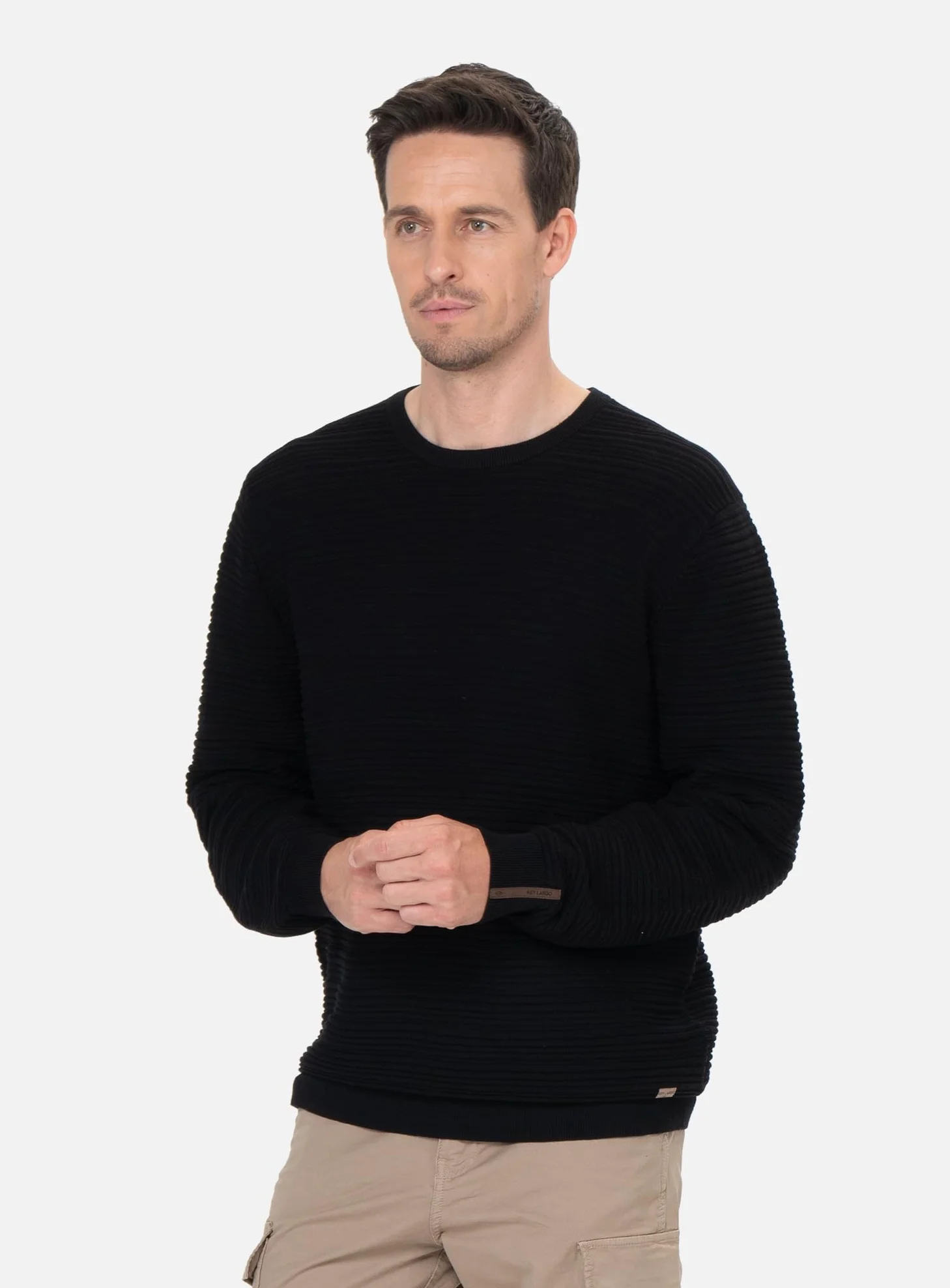 KEYLARGO Sweter pullover Mężczyźni Bern Round
