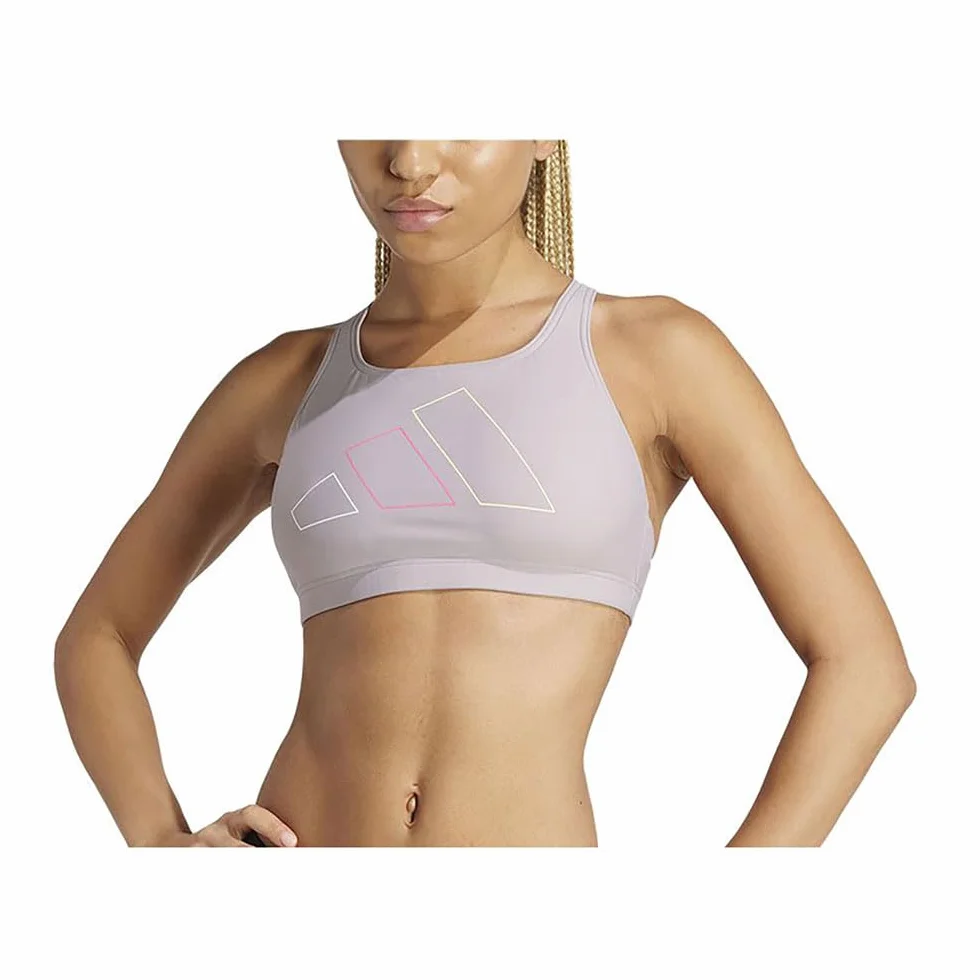 adidas Kobiety Big Bars Bikini Top, Preloved Fig, S