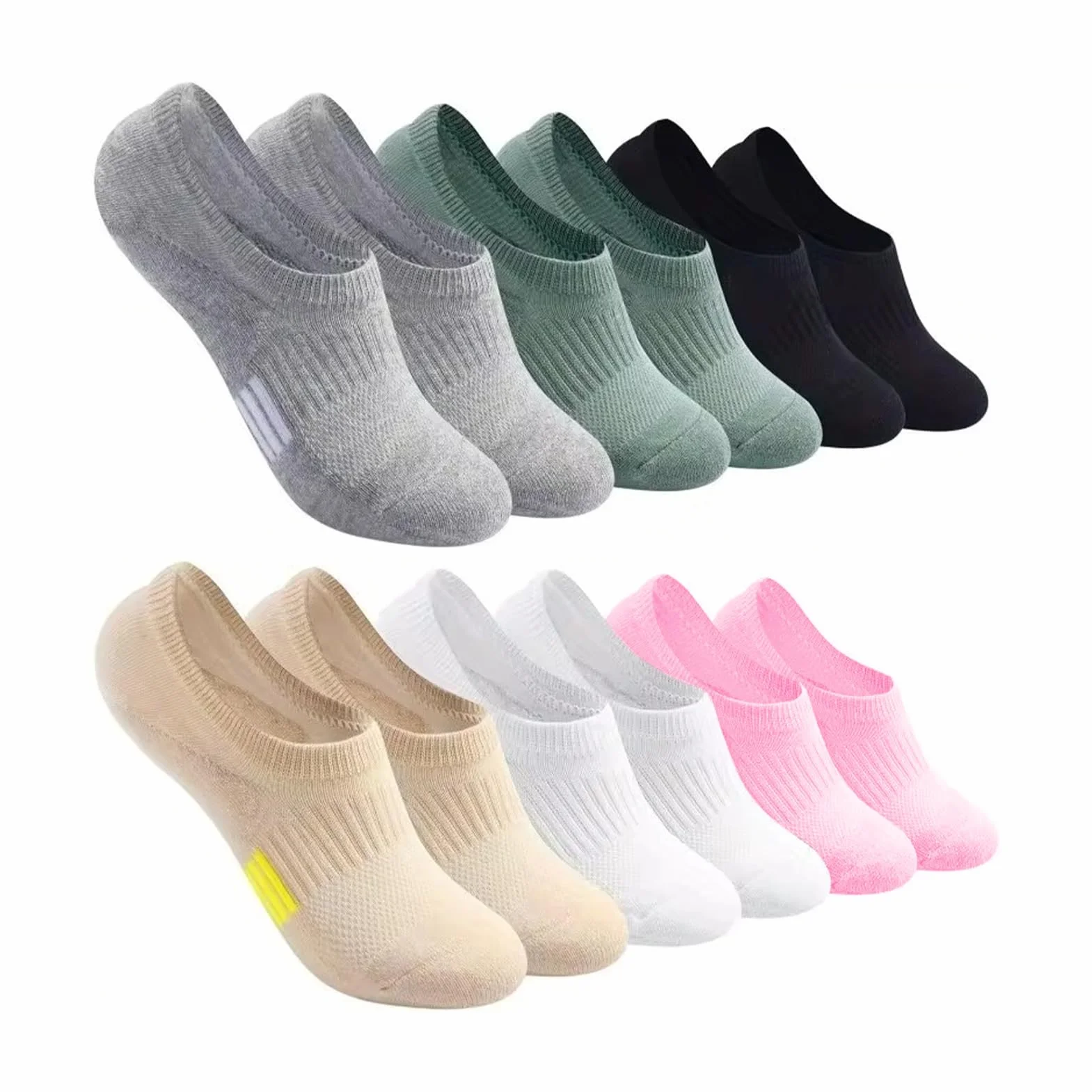 6 par skarpet damskich do sneakersów, 35-38 39-42, skarpety do biegania, niewidoczne, antypoślizgowe, silikonowe, krótkie, niewidoczne, oddychające, bawełniane, sportowe, prezenty dla kobiet, białe