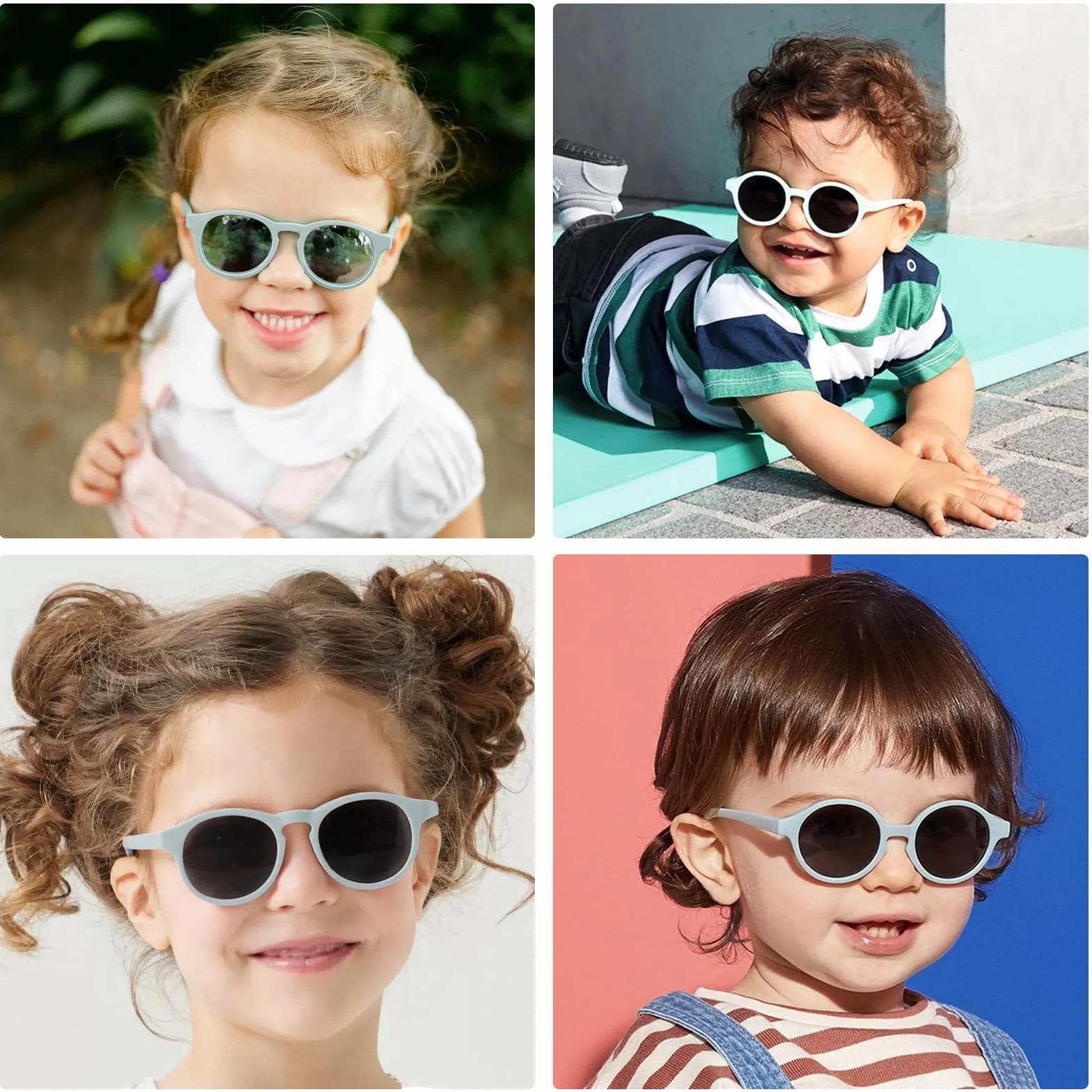 2 Sztuki Okularów Przeciwsłonecznych Dla Dzieci, Okulary Przeciwsłoneczne Dla Dzieci Z Ochroną Uv400, Okulary Przeciwsłoneczne Dla Dzieci Z Paskiem Od 6 Miesięcy Do 3 Lat