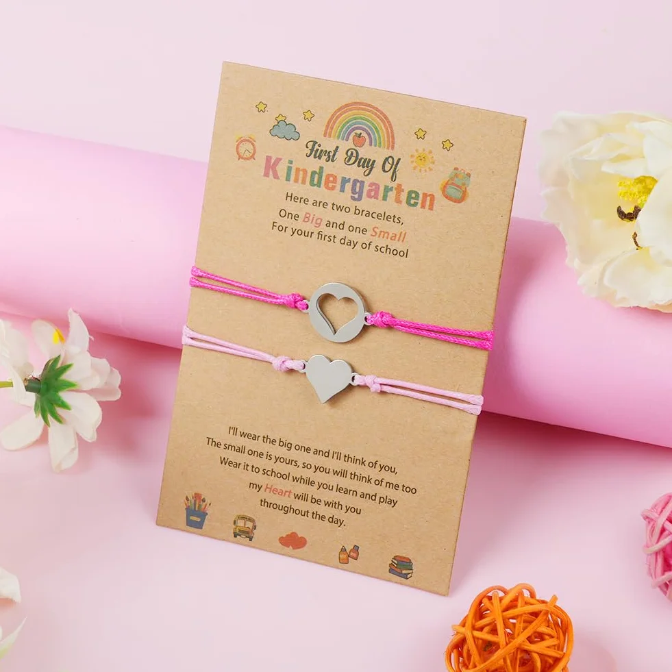 AUAUY Bransoletki przyjaźni, kolorowe bransoletki dla dzieci, regulowane bransoletki z koralikami dla dziewcząt, kolorowe płaskie bransoletki z koralikami, wypełniacze toreb imprezowych dla dzieci,