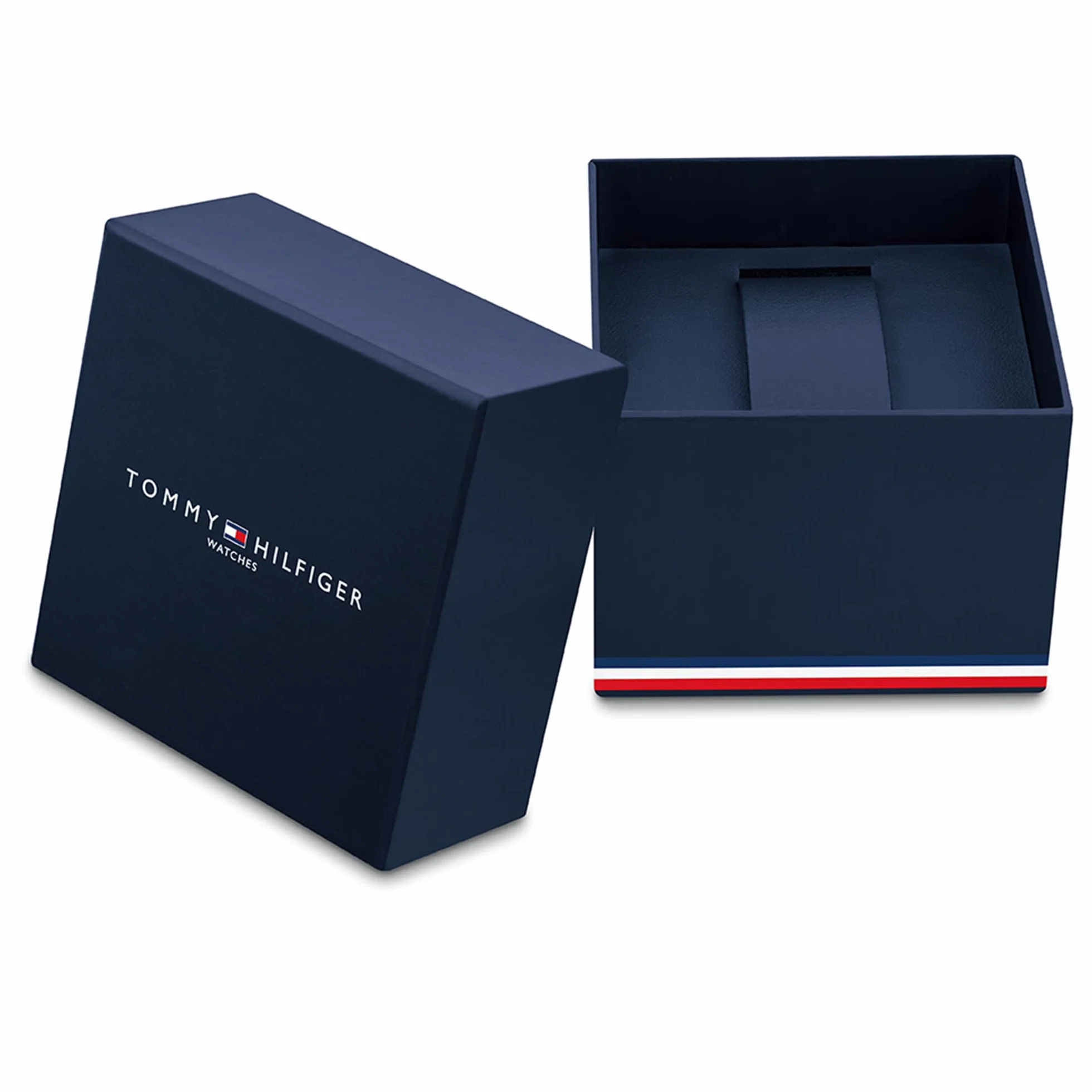 Tommy Hilfiger Młodzieżowy zegarek kwarcowy z trzema wskazówkami z niebieskim silikonowym paskiem - 1720047