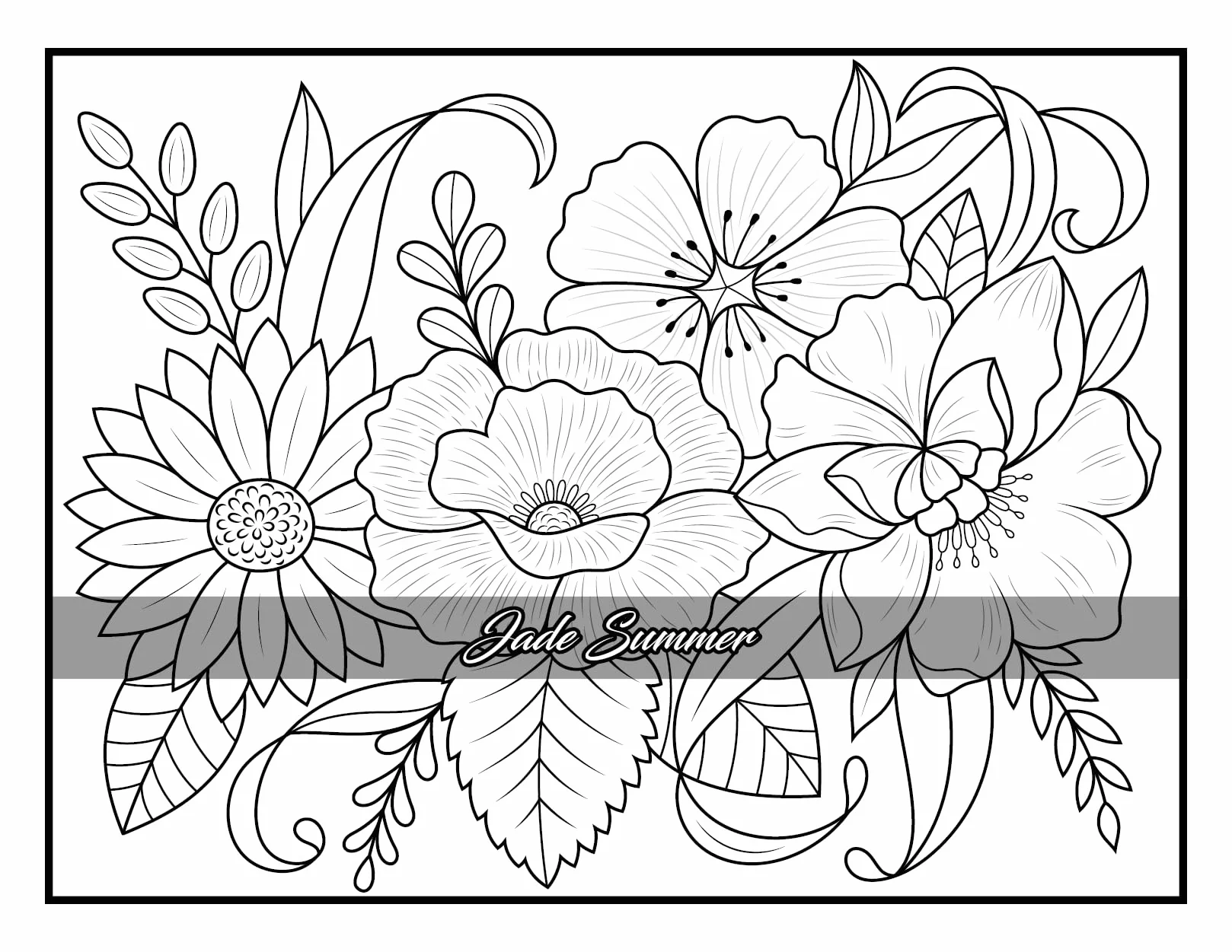 100 Flowers: Adult Coloring Book with Bouquets, Wreaths, Swirls, Patterns, Decorations