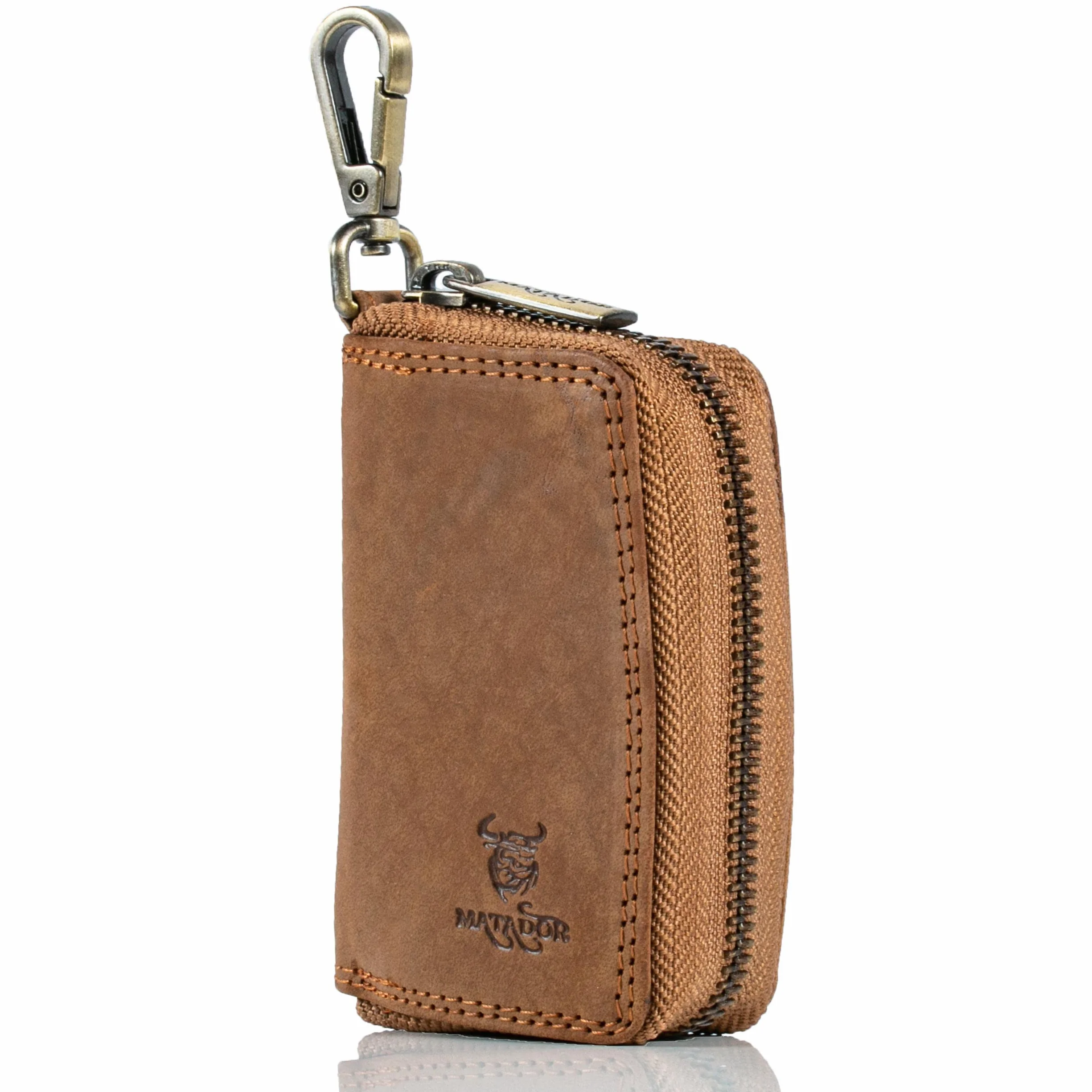 MATADOR Skórzany piórnik na klucze #BARI ze szlachetnym pudełkiem na prezent, eleganckie etui na kluczyki samochodowe z pękiem kluczy, portfel RFID, luksusowe etui na klucze, z pojedynczą przegródką
