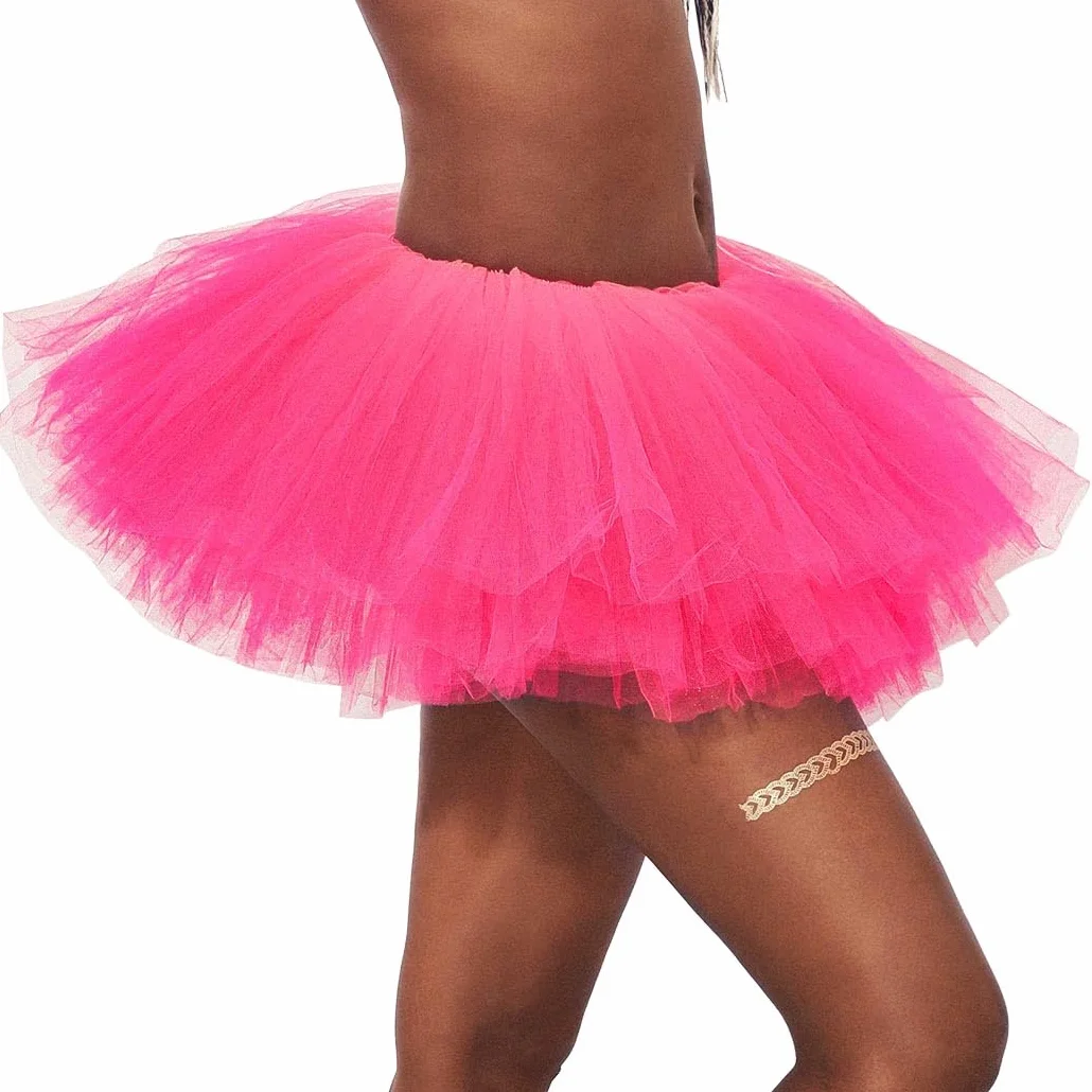 Zookey Damska spódnica tutu klasyczna, elastyczna, 6-warstwowa spódnica tiulowa, baletnica, spódniczka tutu, fantazyjna sukienka na imprezę, kostium festiwalowy dla kobiet i dziewcząt