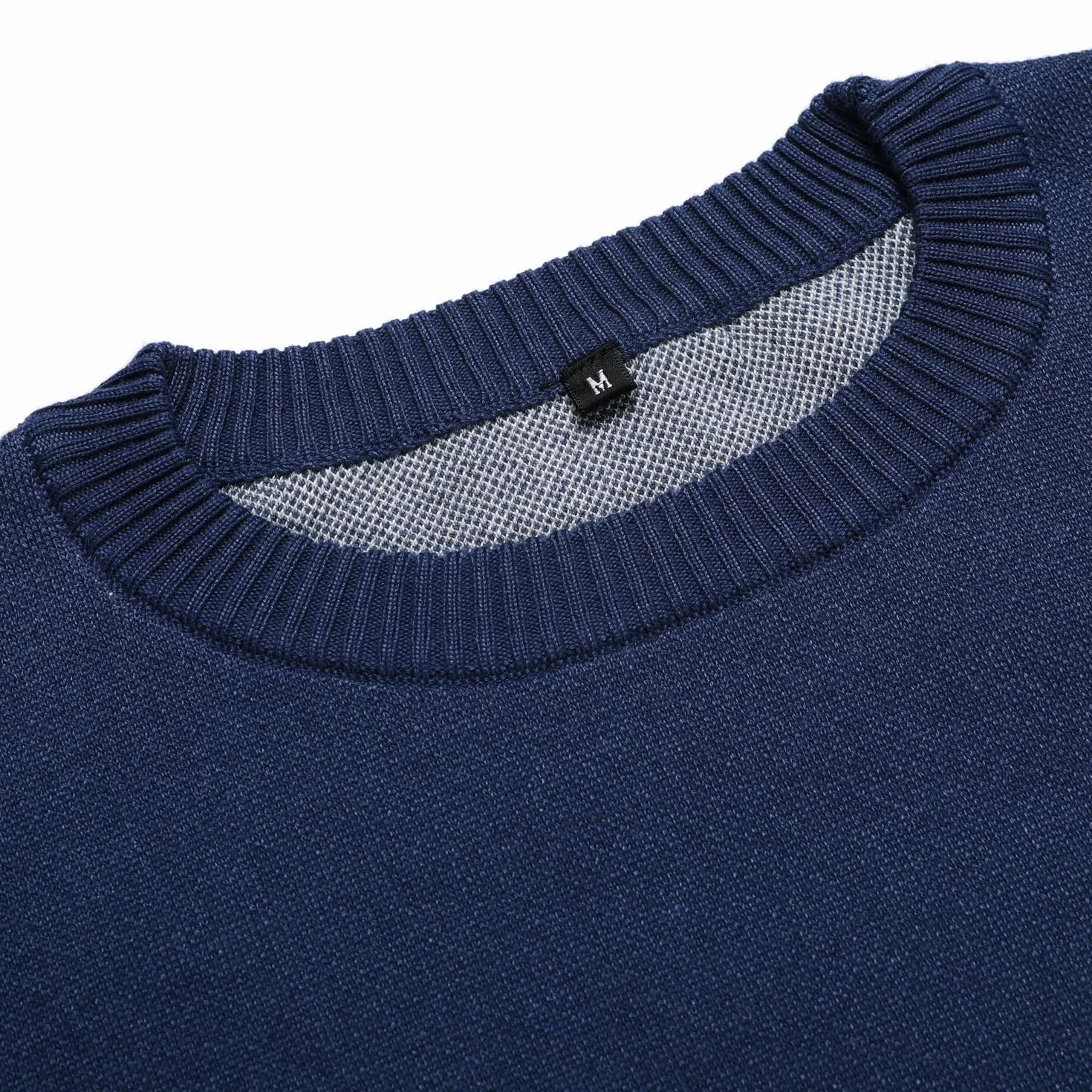 Męski sweter z dzianiny, sweter zimowy, okrągły dekolt, długi rękaw, sweter świąteczny, męski sweter zimowy, ciepły górny element garderoby na Boże Narodzenie