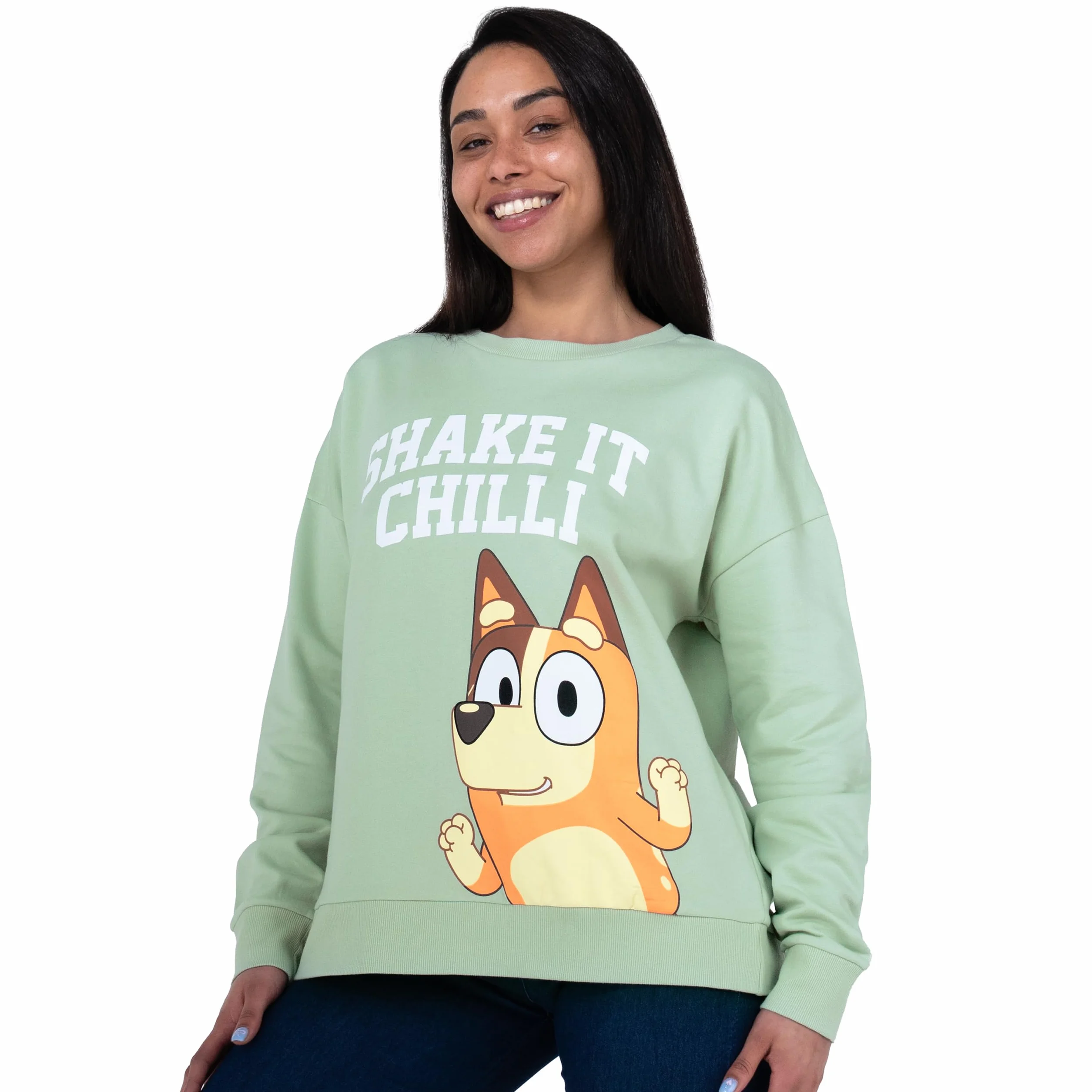 Bluey Bluza, Damska Bluza Chilli, Bawełniana Bluza Dla Kobiet, Długi Rękaw