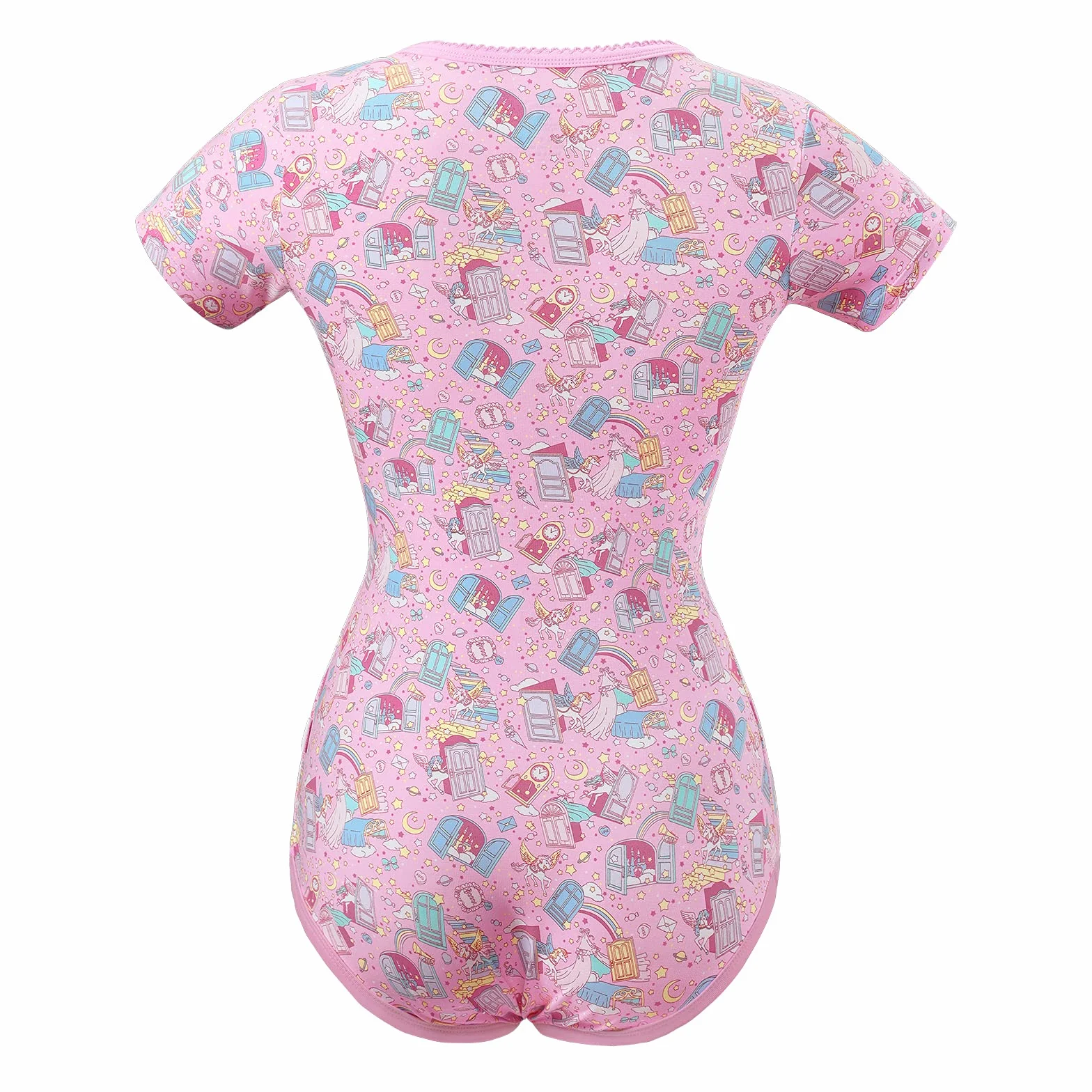 LittleForBig Bawełniany śpioszki Onesie Piżama Bodysuit-Marzenia jednorożca Onesie