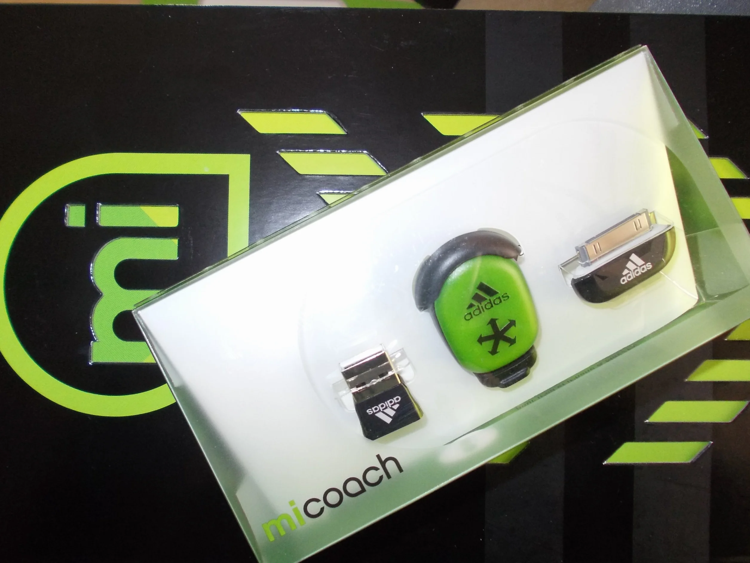 adidas miCoach Speed Cell zestaw czarny - NS