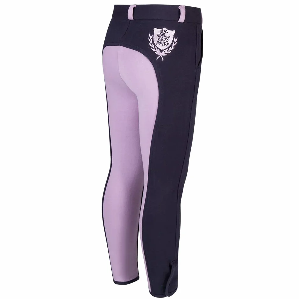 PFIFF Bryczesy dziecięce Elisa, wkładka z materiału, modny dwukolorowy wygląd, super miękkie, 134, Blau (Blue/Purple)