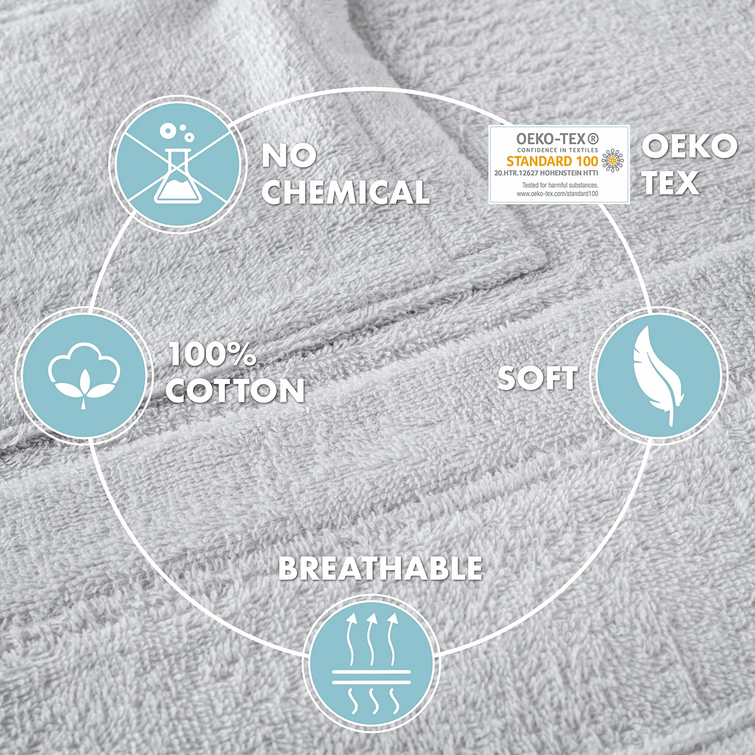 Twinzen Męski płaszcz kąpielowy, rozmiary XS/S/M/L/XL/XXL, 100% bawełna (350g/m²), certyfikat Öko-Tex®, z kapturem, 2 kieszeniami i paskiem
