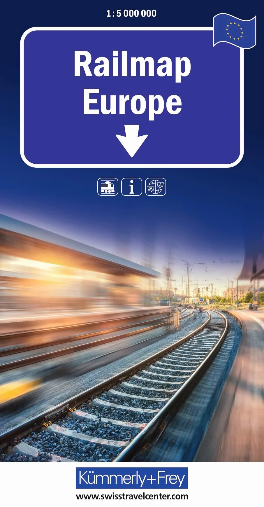 Kümmerly+Frey Europa, Railmap 1:5 Mio.: Praktisch, übersichtlich und unverzichtbar für Bahnreisende: 0120