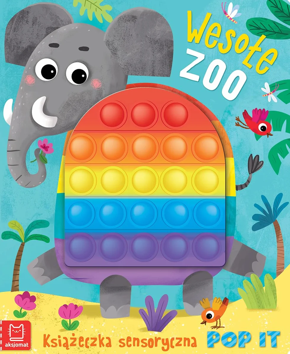 WESOŁE ZOO KSIĄŻECZKA SENSORYCZNA Z POP IT