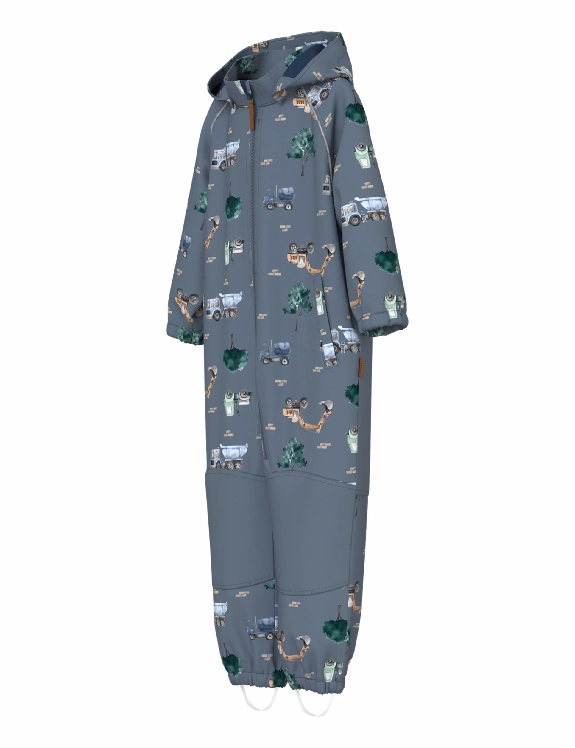 Nmmalfa08 Softshell Suit AOP 1Fo Noos, flint stone, 98