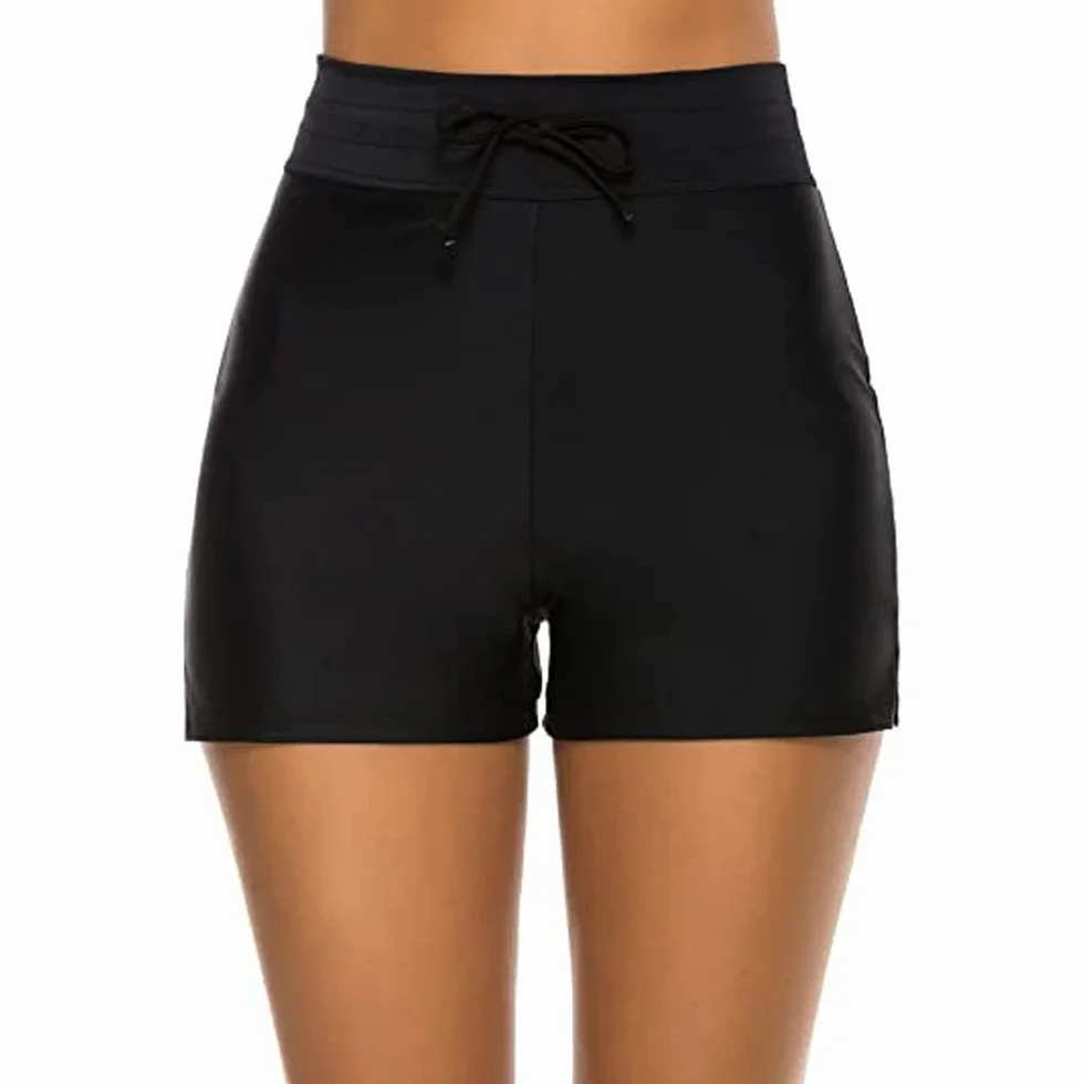 Damskie letnie spodnie bikini szorty kąpielowe z wysokim stanem szorty tankini krótkie spodenki kąpielowe