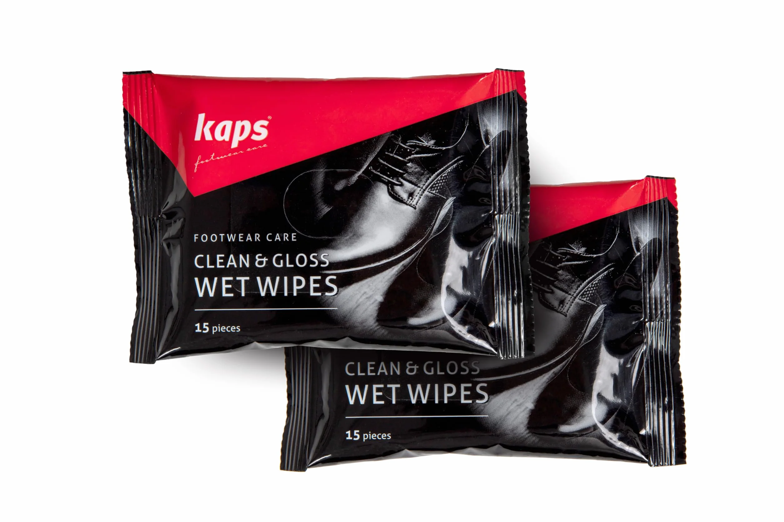 Kaps 2-pak 15 Jednorazowych Chusteczek Nawilżanych Clean&Polish; Chusteczki Czyszczące do Skóry Nubukowej i Zamszowej, do Obuwia, Torebek, Rękawiczek, Fotelików; Chusteczki do Czyszczenia Butów