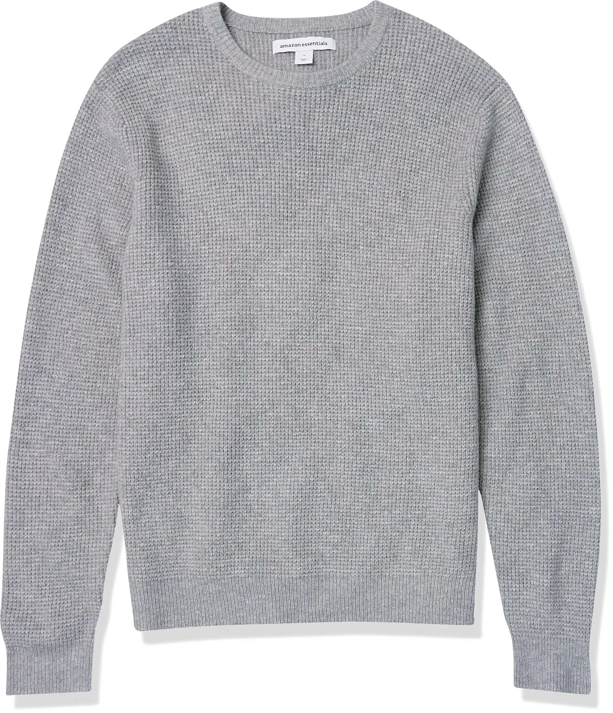 Amazon Essentials Sweter Mężczyźni Long-sleeve Soft Touch Waffle Stitch Crewneck Sweater (1 w zestawie)