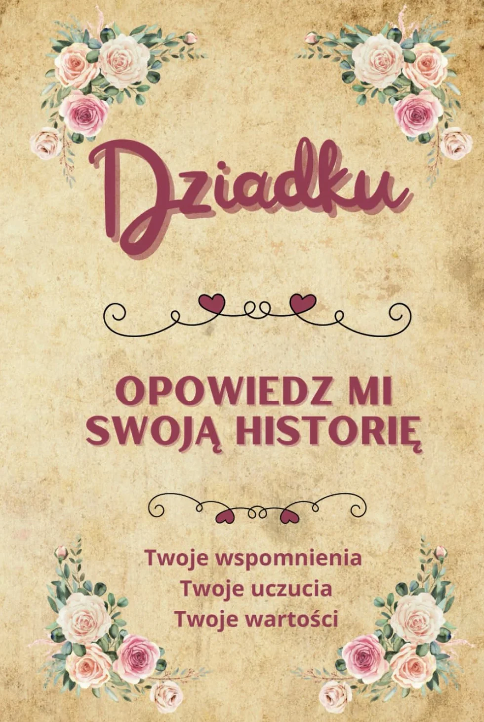 Dziadku opowiedz mi swoją historię: Dziennik do uzupełnienia | Księga wspomnień do podzielenia się | Oryginalny pomysł na prezent na Dzień Dziadka, urodziny lub Boże Narodzenie