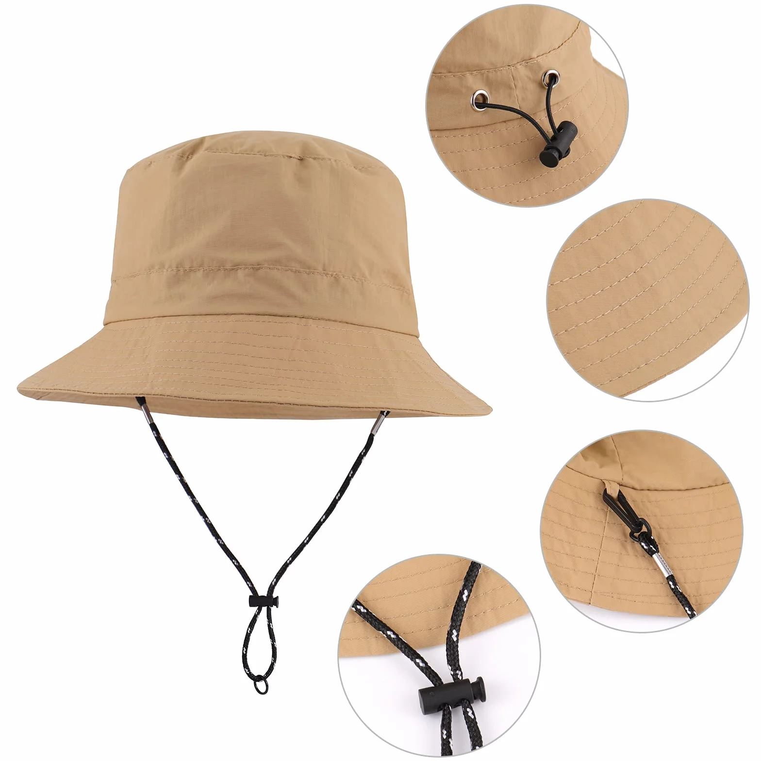 MK MATT KEELY Kapelusz przeciwsłoneczny dla mężczyzn kobiet letni UPF 50+ kapelusz Boonie składany outdoorowy wodoodporny kapelusz typu bucket z szerokim rondem